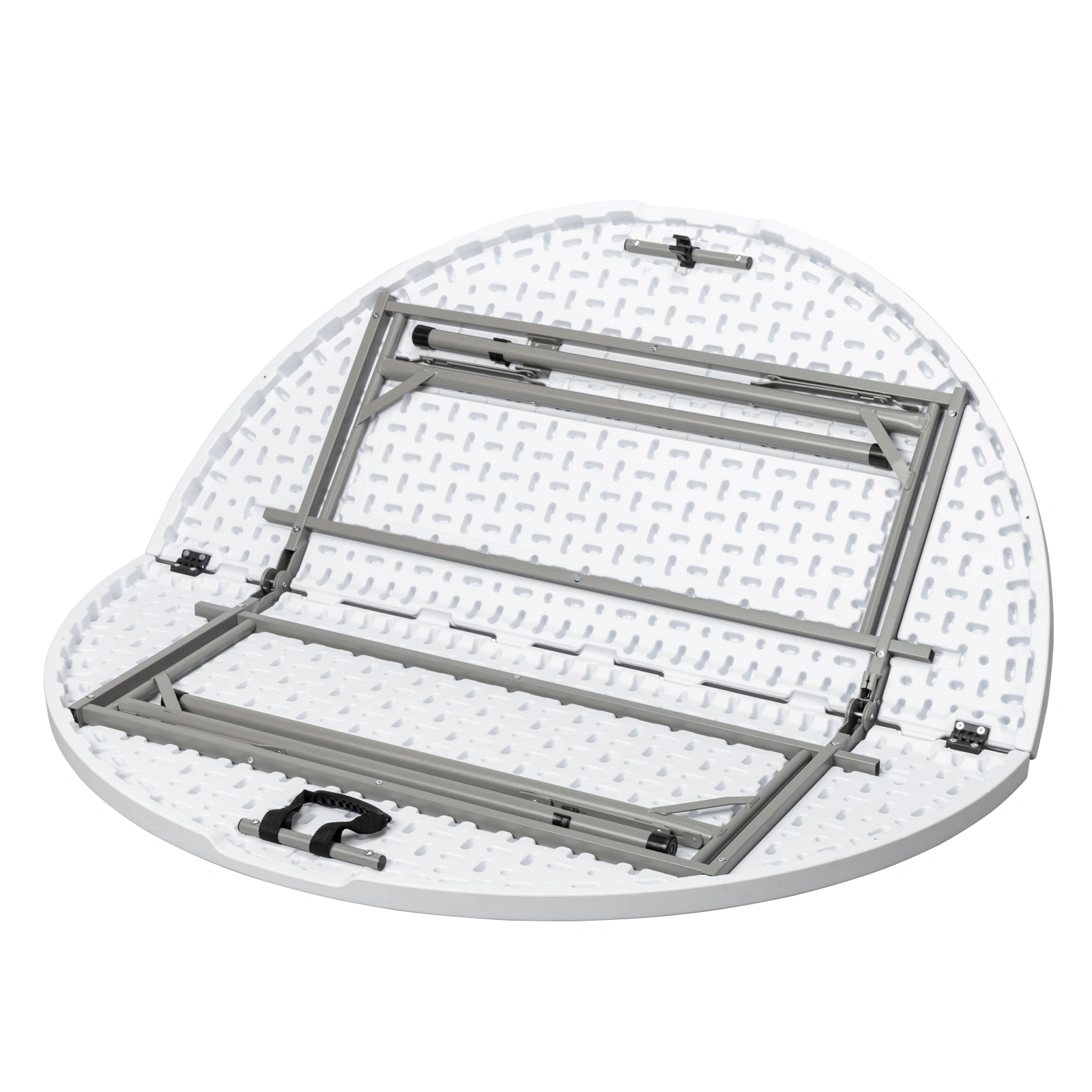 48inch Round Folding Table Outdoor Folding Utility Table White view 25