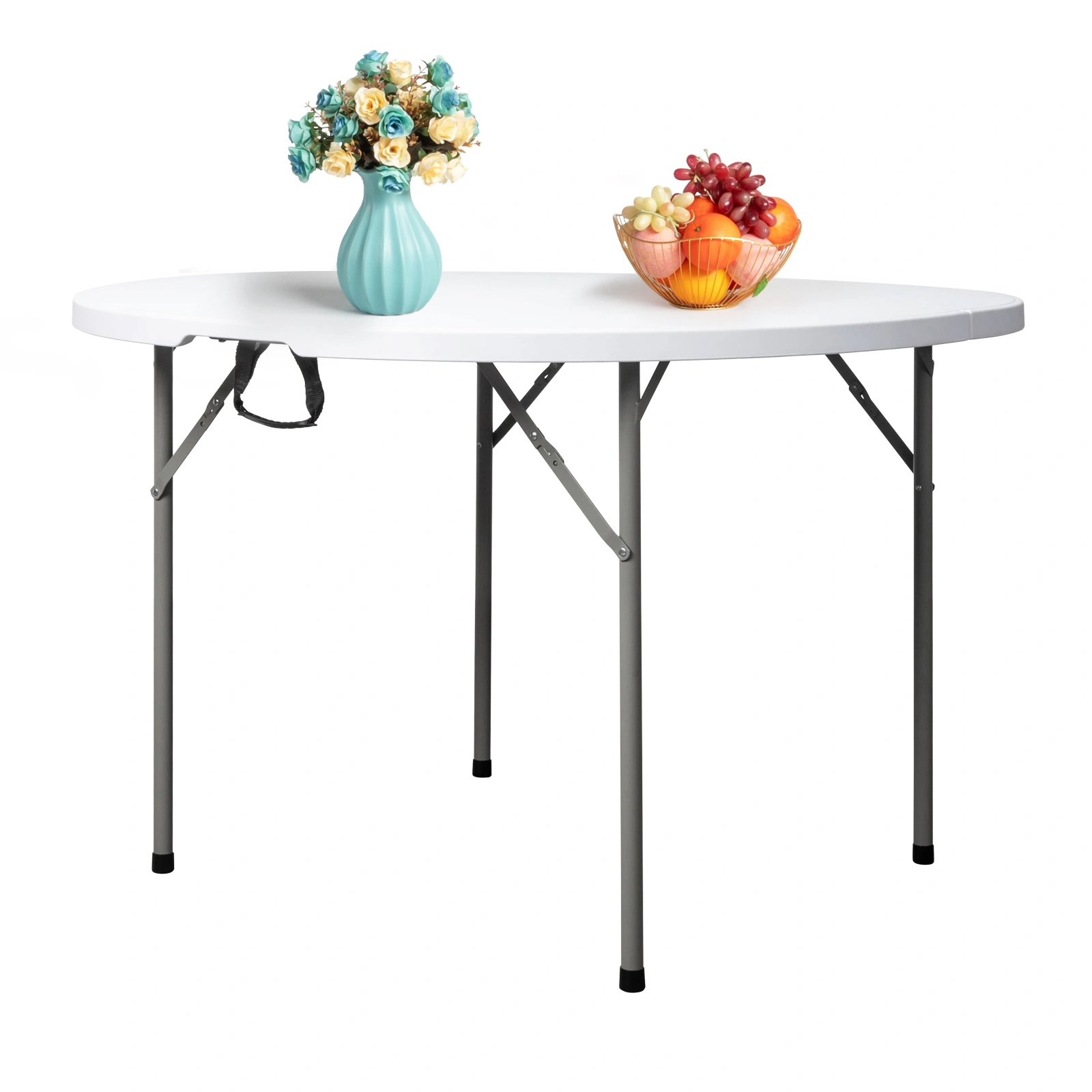 48inch Round Folding Table Outdoor Folding Utility Table White view 6