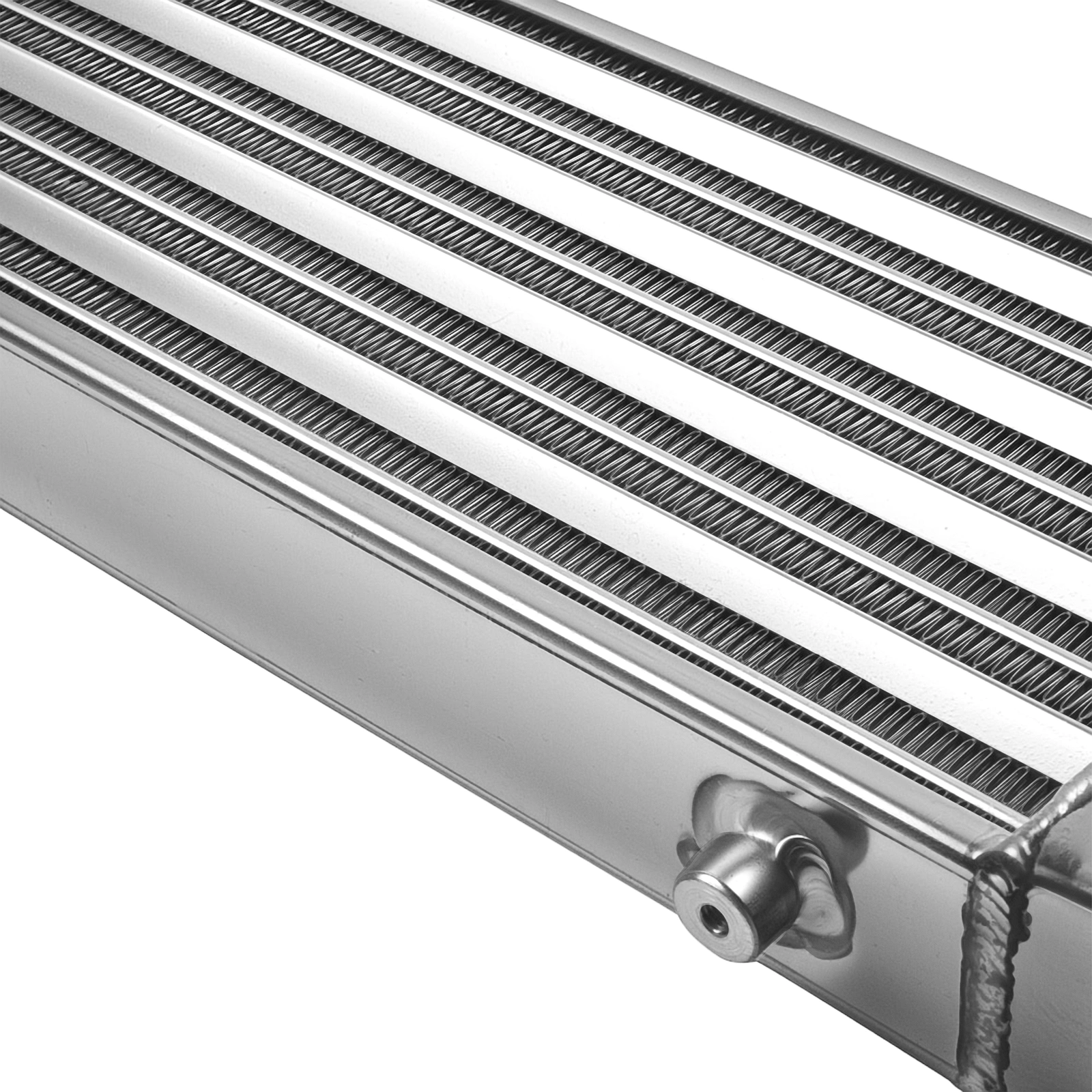 FIT for Universal Turbo Front Mount Aluminum Intercooler 27''x7''x2.5'' 2.5" In/Outlet view 6