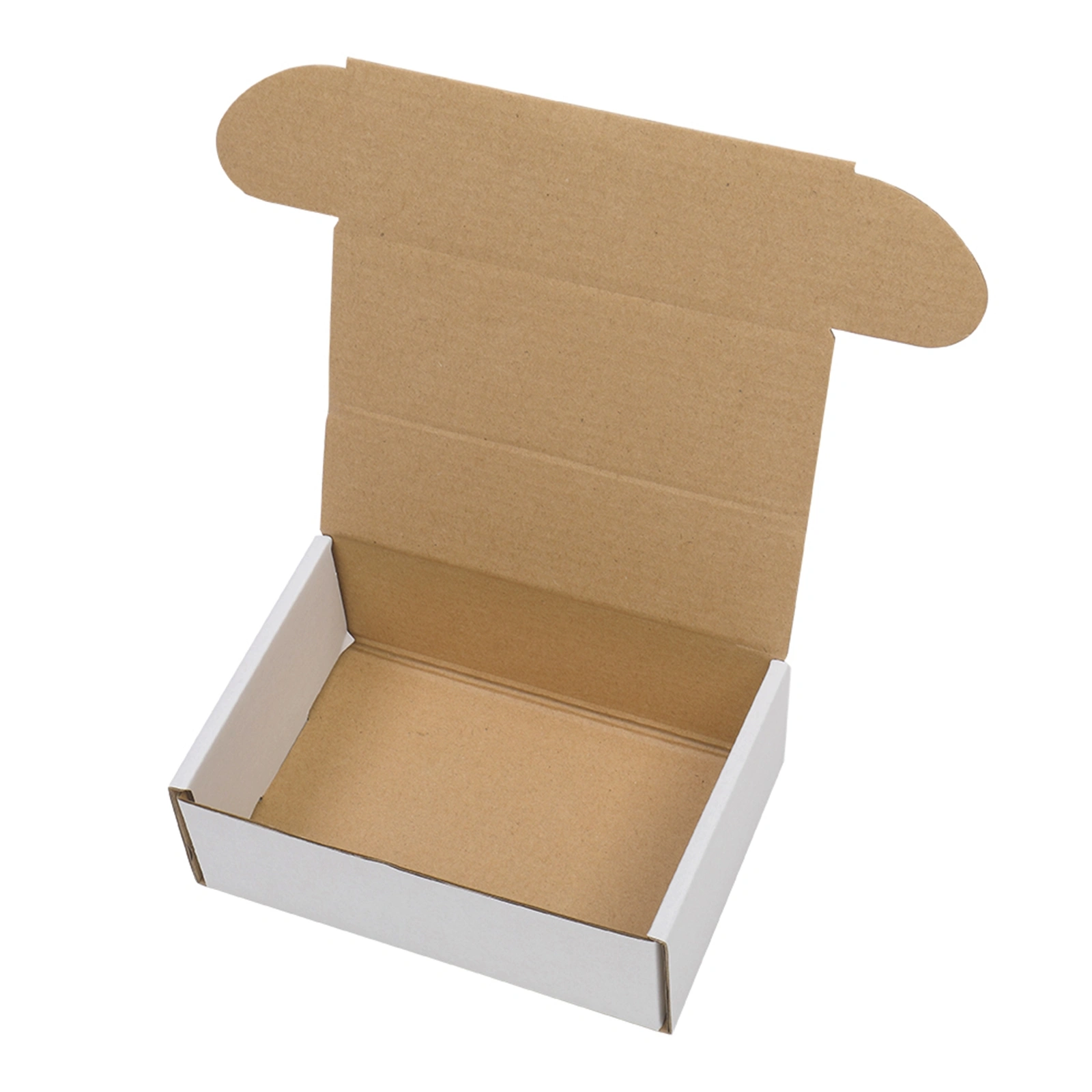 50 Corrugated Paper Boxes 6x4x2 "(15.2 * 10 * 5cm) White Outside and Yellow Inside view 10