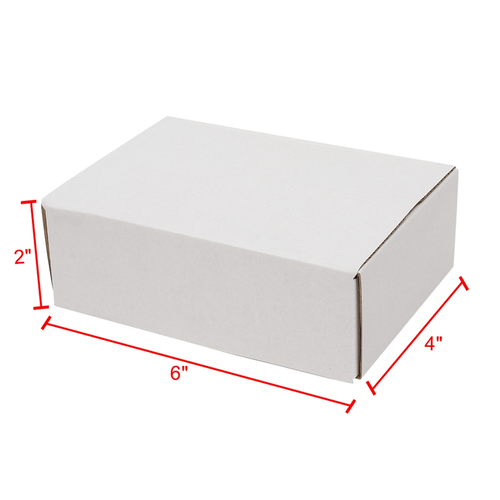 50 Corrugated Paper Boxes 6x4x2 "(15.2 * 10 * 5cm) White Outside and Yellow Inside view 12