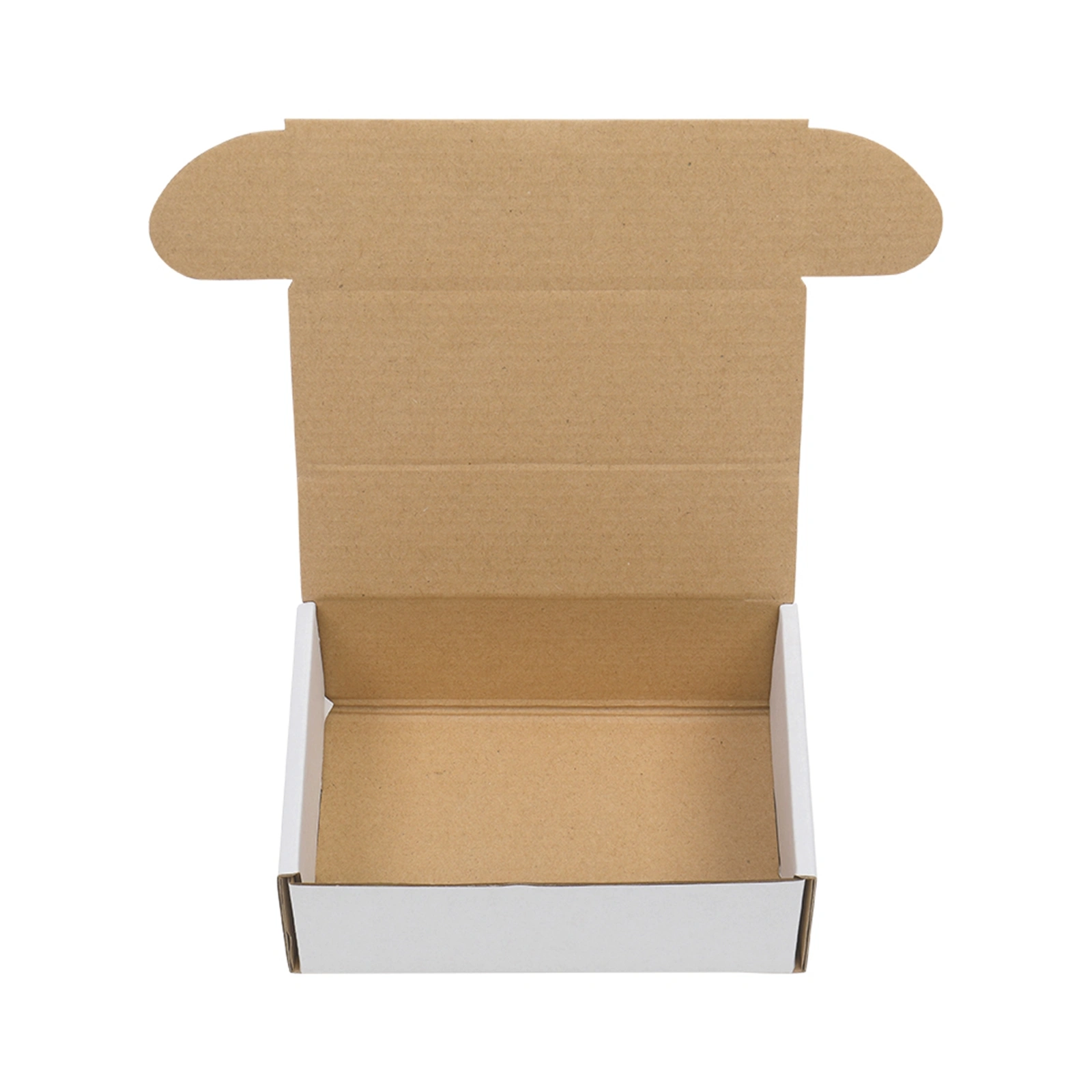 50 Corrugated Paper Boxes 6x4x2 "(15.2 * 10 * 5cm) White Outside and Yellow Inside view 8