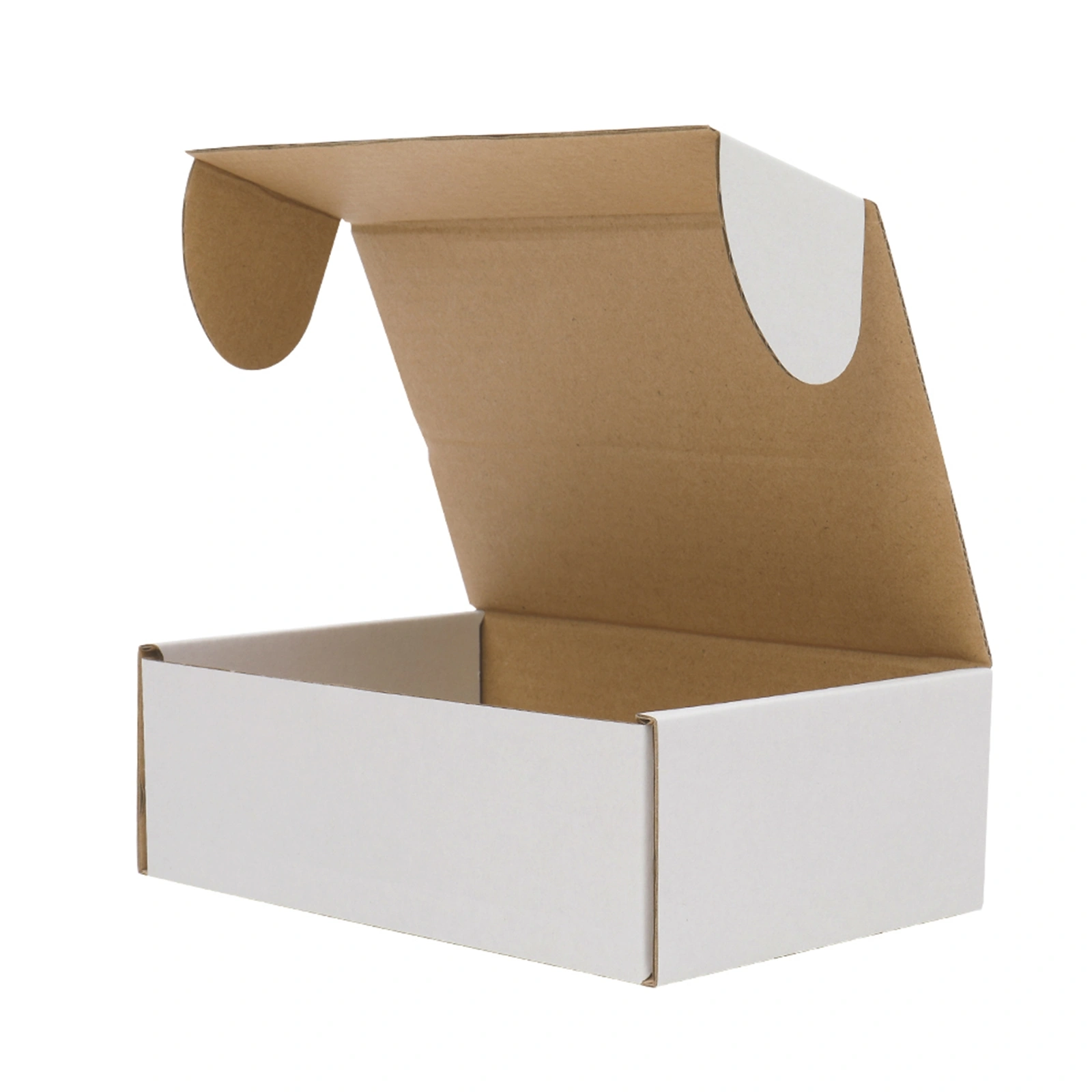 50 Corrugated Paper Boxes 6x4x2 "(15.2 * 10 * 5cm) White Outside and Yellow Inside view 9