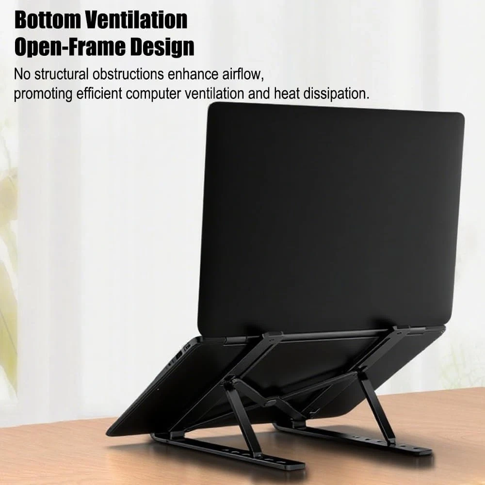 Adjustable Laptop Stand Foldable Portable Desk Riser for Notebook Tablet Computer view 2