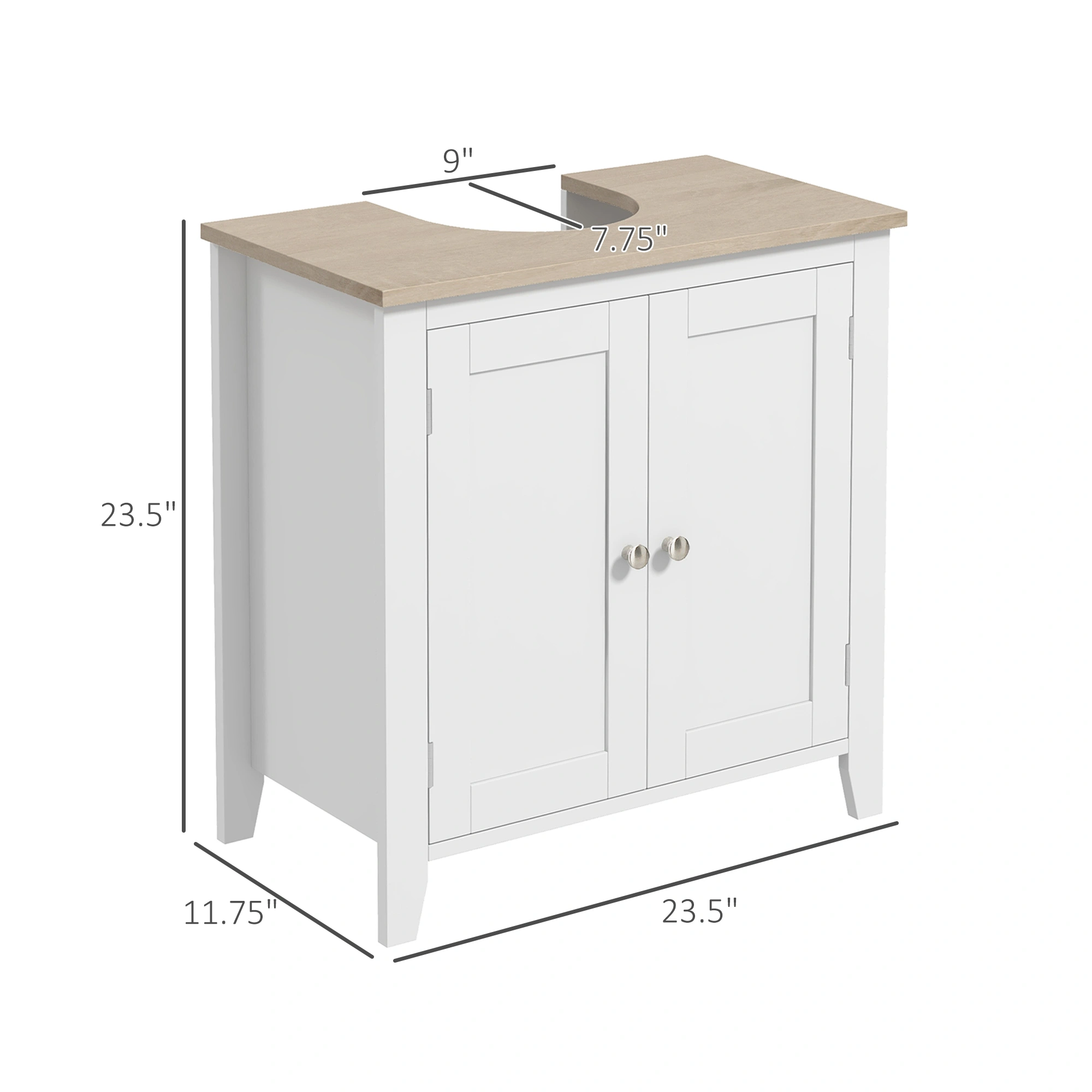 Bathroom Cabinet Wall Mount, 3-Door Storage Cabinet with Mirror, Moisture-Resistant Vanity Organizer for Toiletries, Medicines, Towels, White Finish view 2