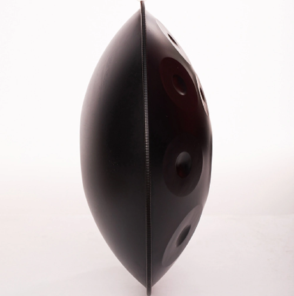12 Notes Black Handpan Drum, Steel Tongue Drum Percussion Instrument, Solid Color Handpan Music Instrument view 3
