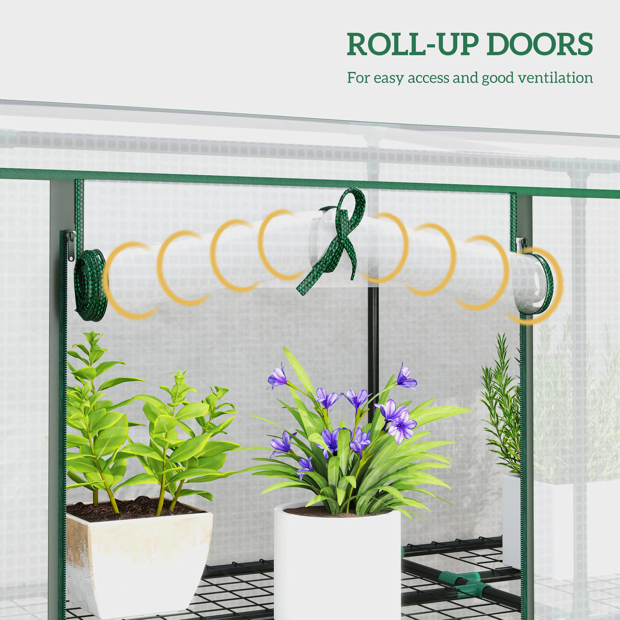 Mini Greenhouse Tunnel 3-Tier Seed Starting Tray with Zipper Door - Portable Plant Grow House view 2