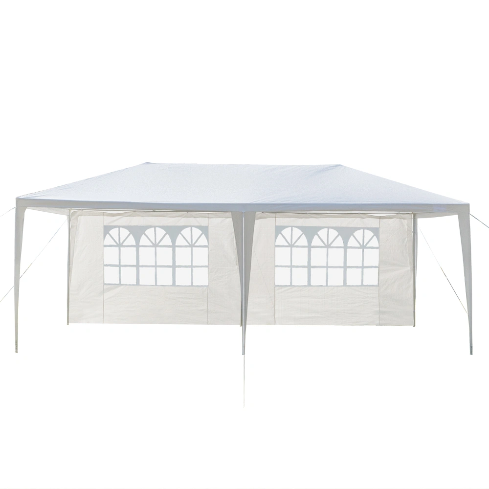 10'X20' Outdoor Party Tent with 4 Removable Sidewalls, Waterproof Canopy Patio Wedding Gazebo, White view 11