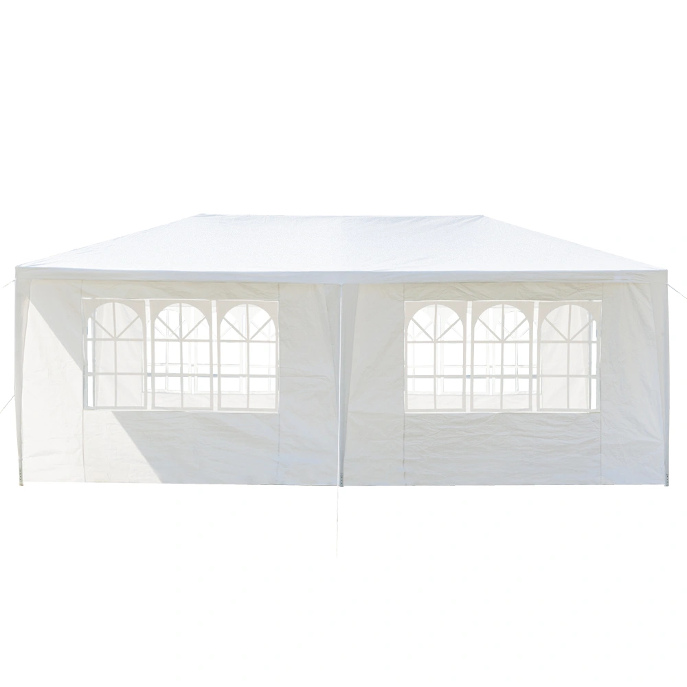 10'X20' Outdoor Party Tent with 4 Removable Sidewalls, Waterproof Canopy Patio Wedding Gazebo, White view 13