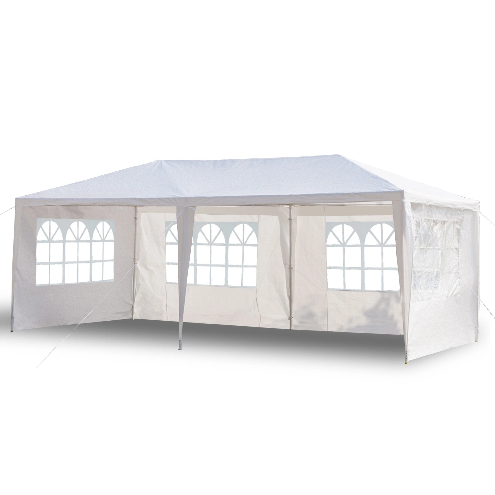 10'X20' Outdoor Party Tent with 4 Removable Sidewalls, Waterproof Canopy Patio Wedding Gazebo, White view 15