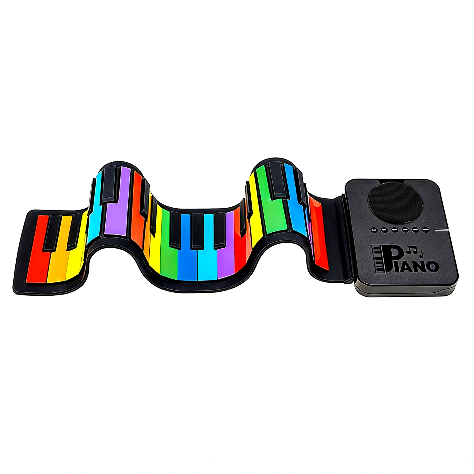 Regenbogen Roll-Up Keyboard, Tragbares Silikon Keyboard, Elektronisches Klavier für Kinder & Anfänger