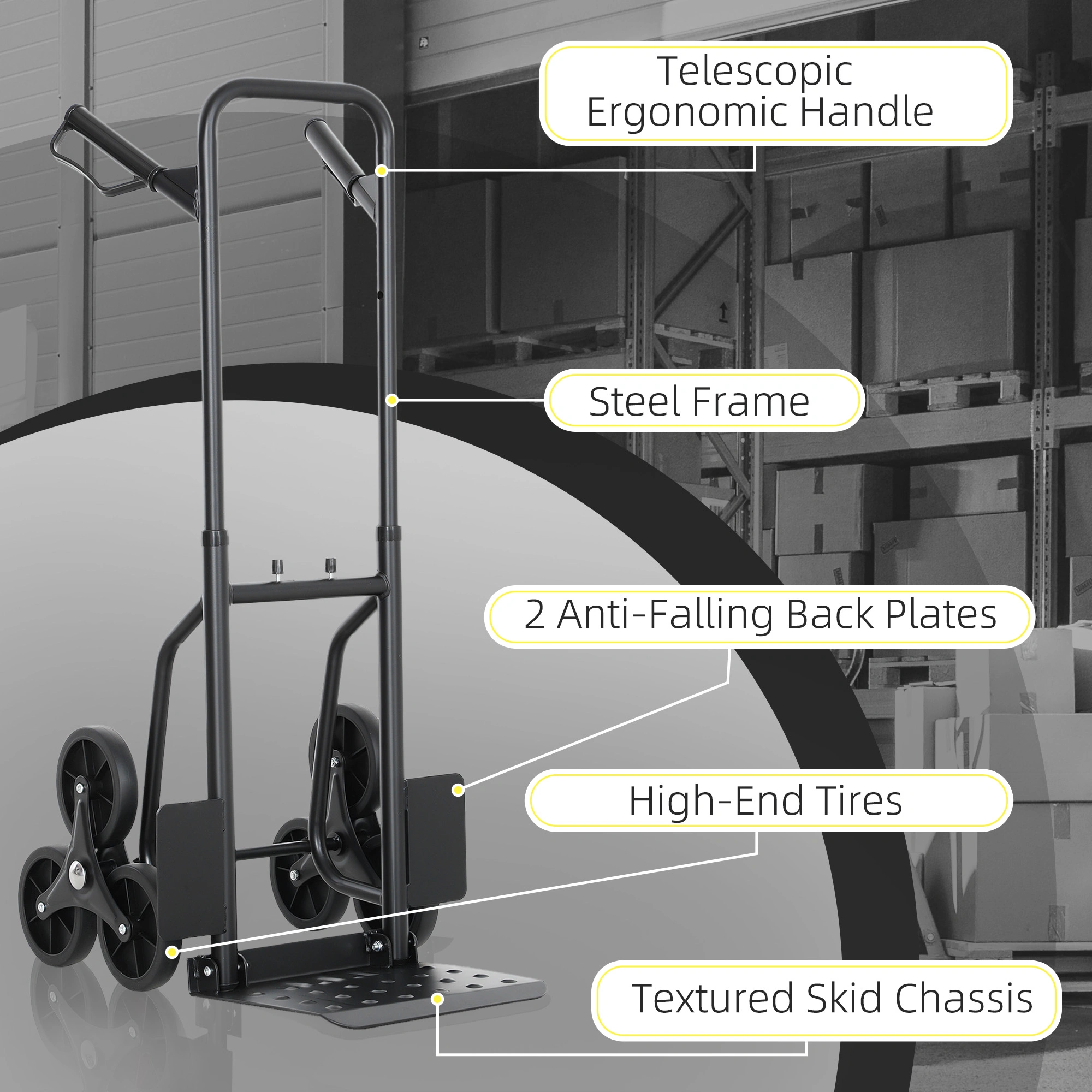 Aluminum Folding Hand Truck 250 lbs Heavy Duty Collapsible Utility Cart for Moving and Travel view 3