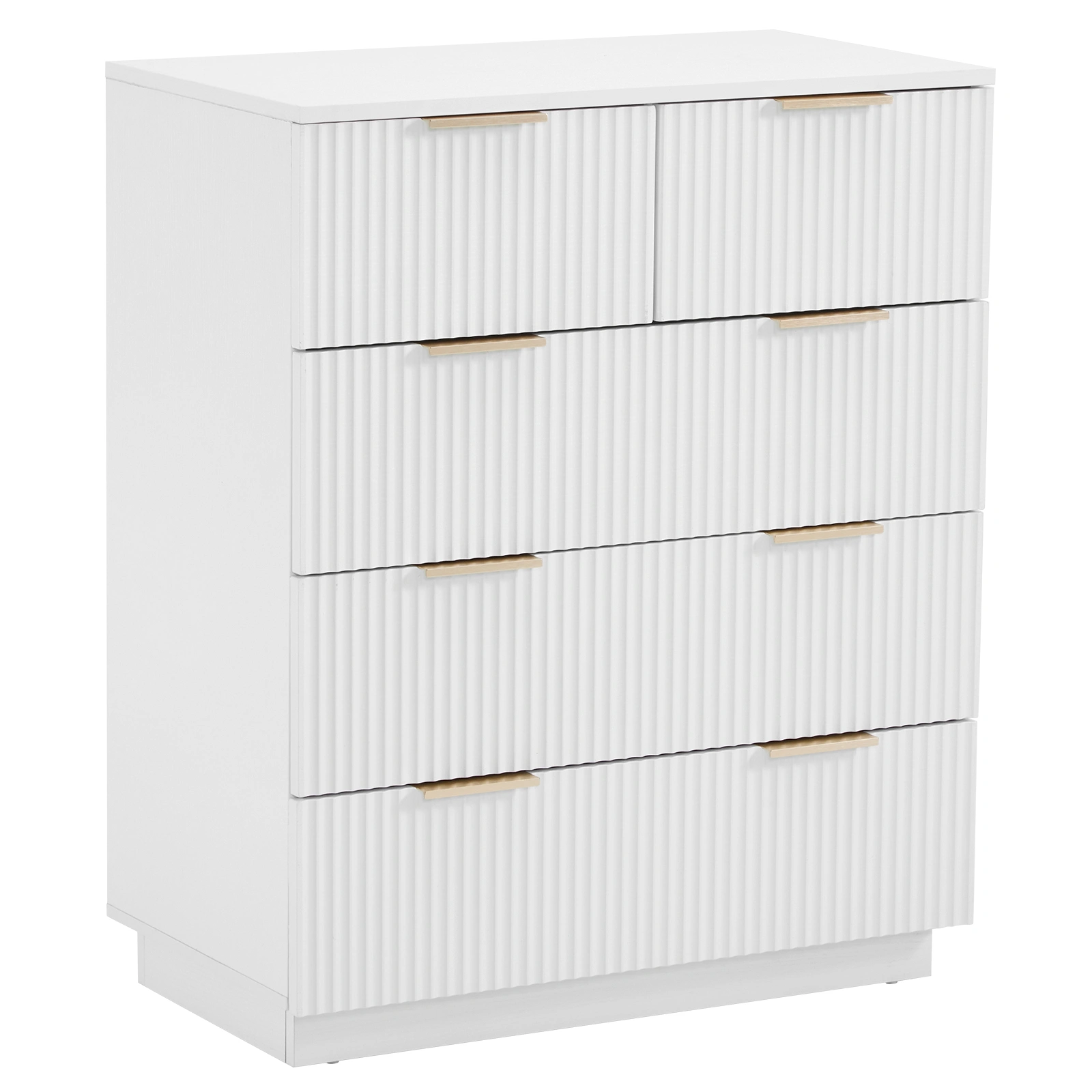 White P2 Particle Board and Density Board 724194cm Wavy Pattern Drawer Front Four-Level Five-Drawer Cabinet view 18