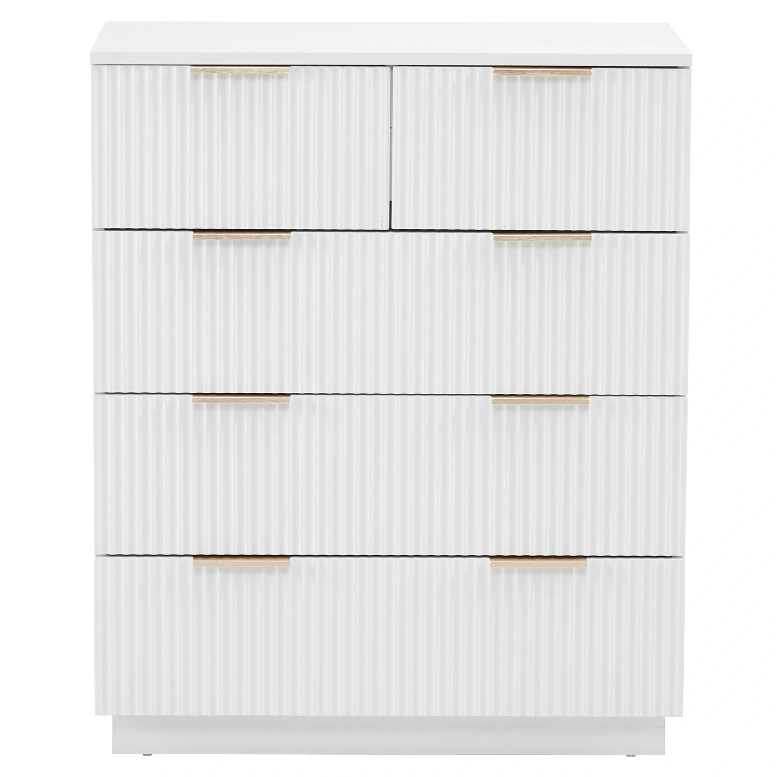 White P2 Particle Board and Density Board 724194cm Wavy Pattern Drawer Front Four-Level Five-Drawer Cabinet view 2