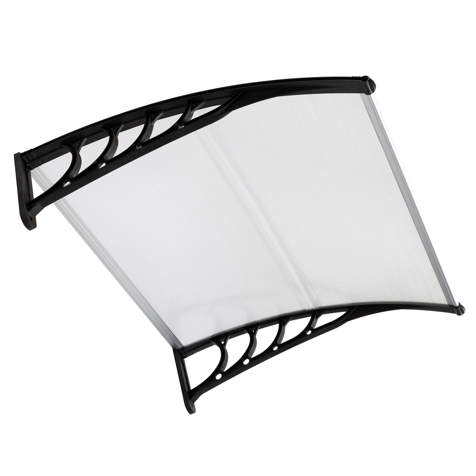 HT-100 x 80 Household Application Door & Window Rain Cover Eaves Canopy White & Black Bracket view 10