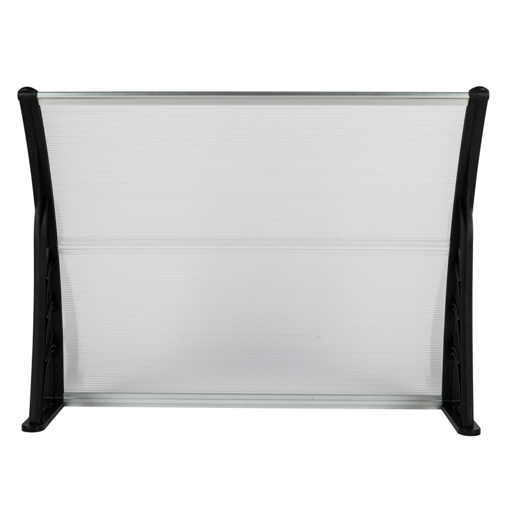 HT-100 x 80 Household Application Door & Window Rain Cover Eaves Canopy White & Black Bracket view 13