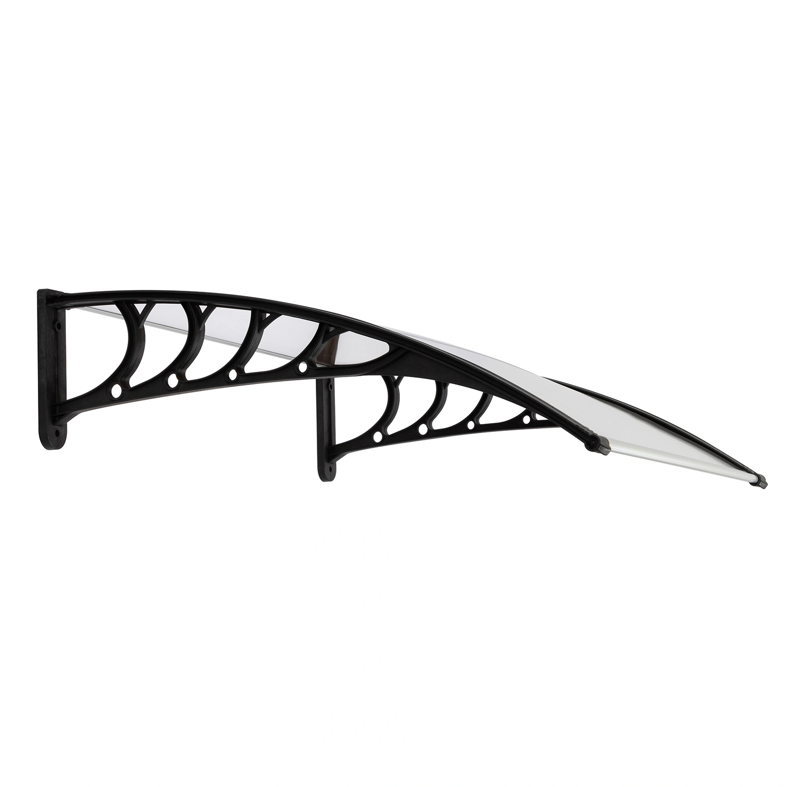 HT-100 x 80 Household Application Door & Window Rain Cover Eaves Canopy White & Black Bracket view 2