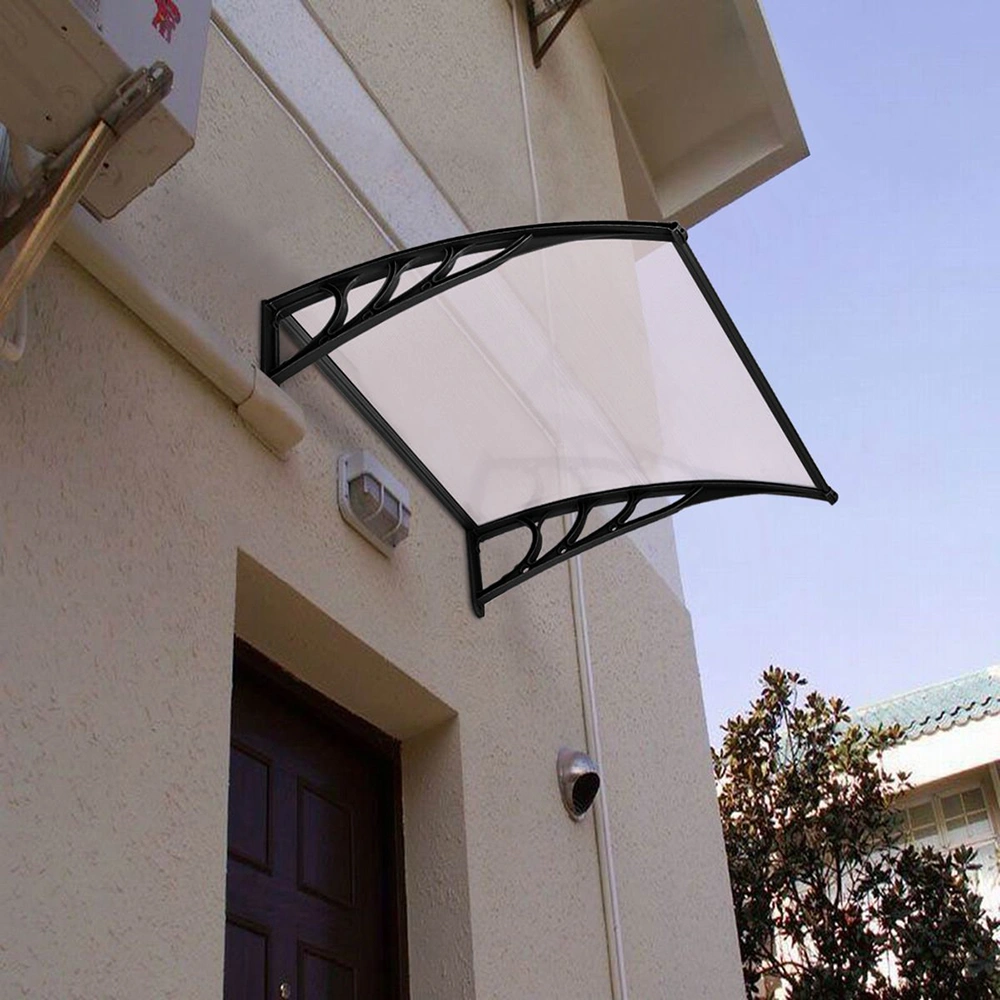 HT-100 x 80 Household Application Door & Window Rain Cover Eaves Canopy White & Black Bracket view 20