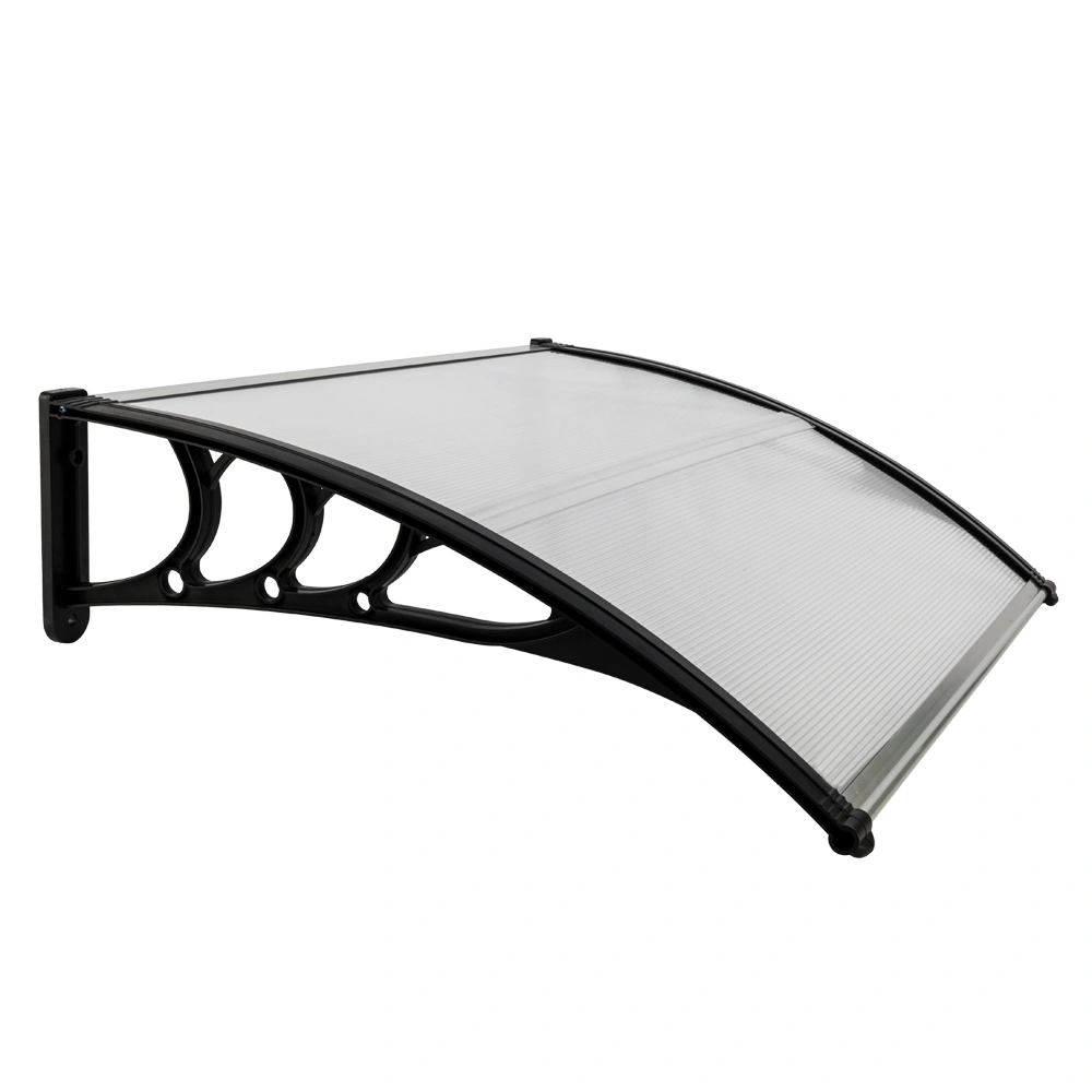 HT-100 x 80 Household Application Door & Window Rain Cover Eaves Canopy White & Black Bracket view 8