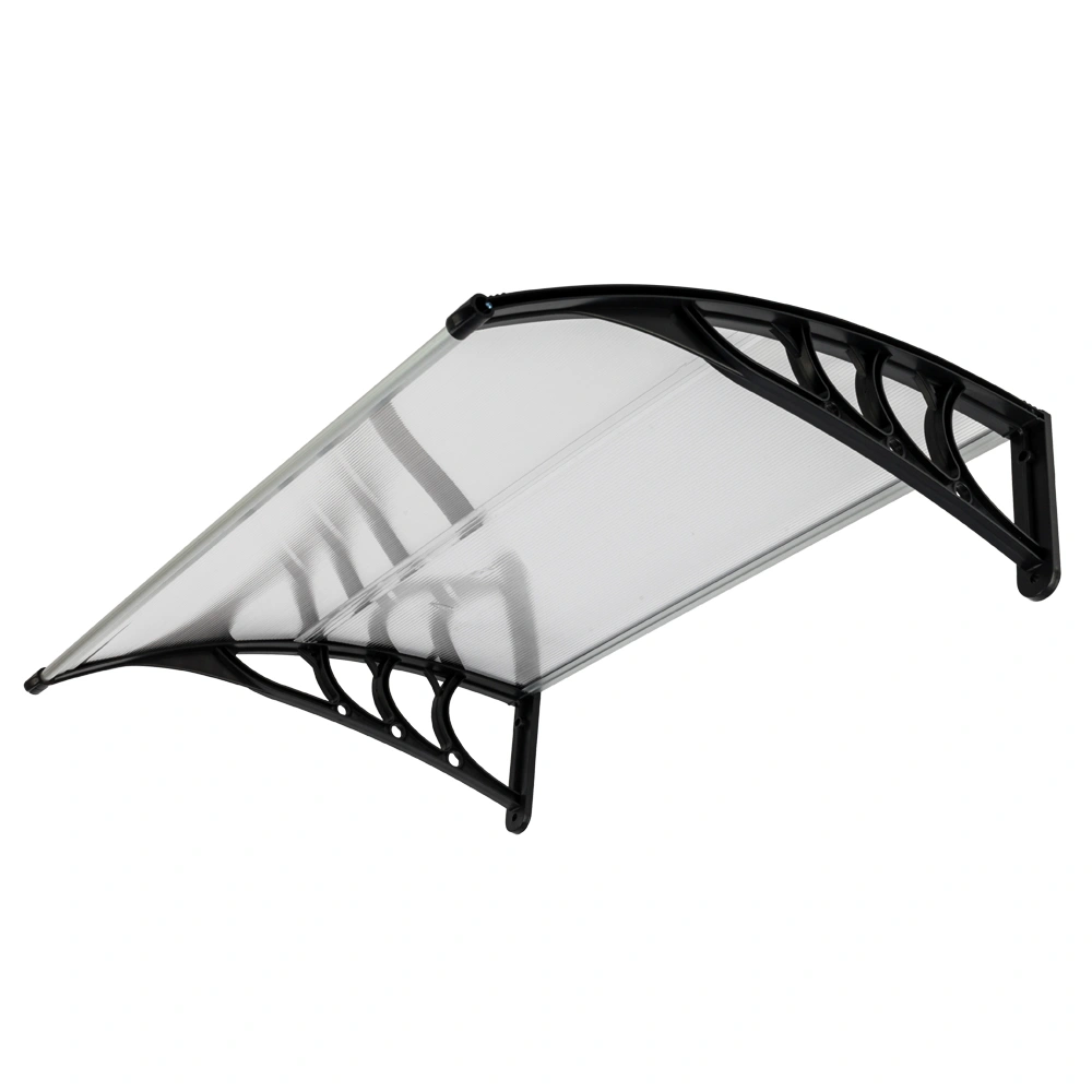 HT-100 x 80 Household Application Door & Window Rain Cover Eaves Canopy White & Black Bracket view 9