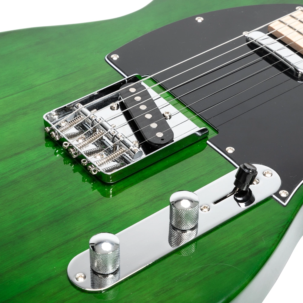 GTL Maple Fingerboard Electric Guitar (Green) Bag Strap Paddle Cable Wrench Tool view 10