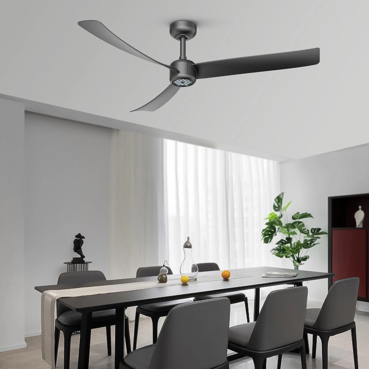 52 Inch Ceiling Fans with Lights Led Remote Control Low Profile Flush Mount for Living Room Bedroom Outdoor Patio,DC Motor,Reversible,Dimmable,Buzzer ON/Off, 3D-I3[Unable ship on weekends, TK/TEMU only for pickup, only TX10643 warehouse supports GOFO view 3