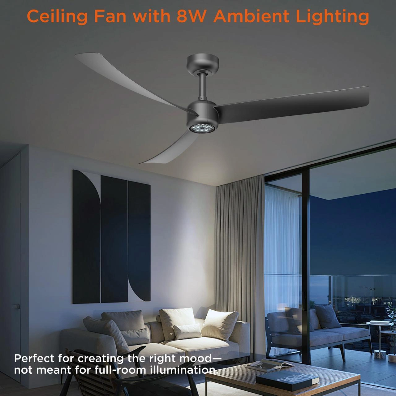 52 Inch Ceiling Fans with Lights Led Remote Control Low Profile Flush Mount for Living Room Bedroom Outdoor Patio,DC Motor,Reversible,Dimmable,Buzzer ON/Off, 3D-I3[Unable ship on weekends, TK/TEMU only for pickup, only TX10643 warehouse supports GOFO view 9
