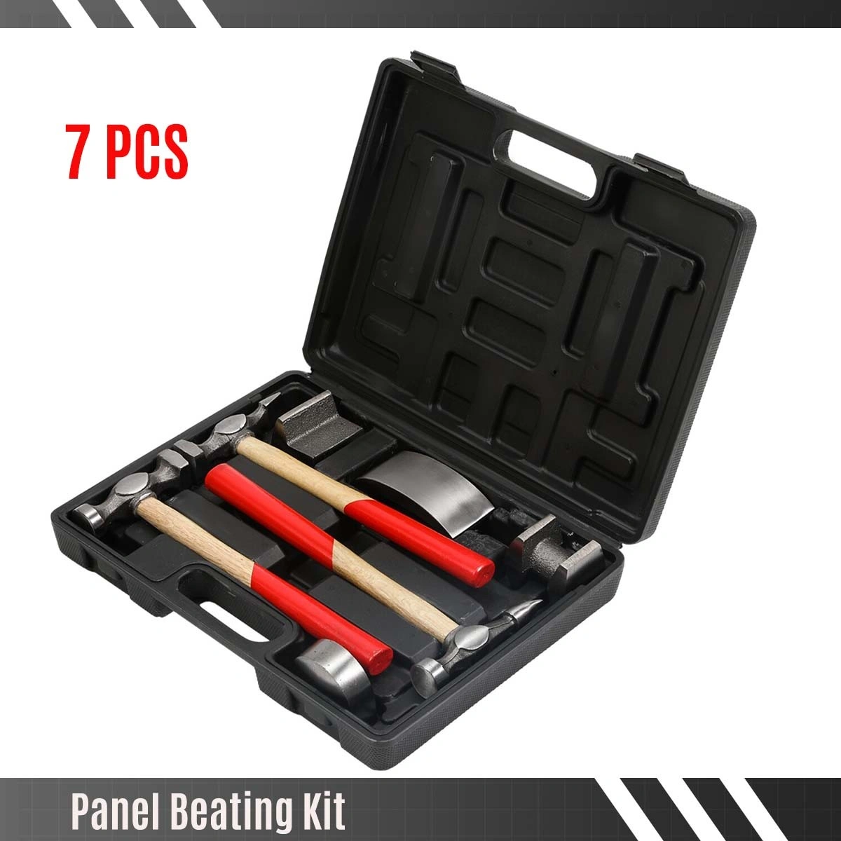 7-Piece Auto Body Repair Tool Kit, Panel Beating Hammer and Dolly Set view 5