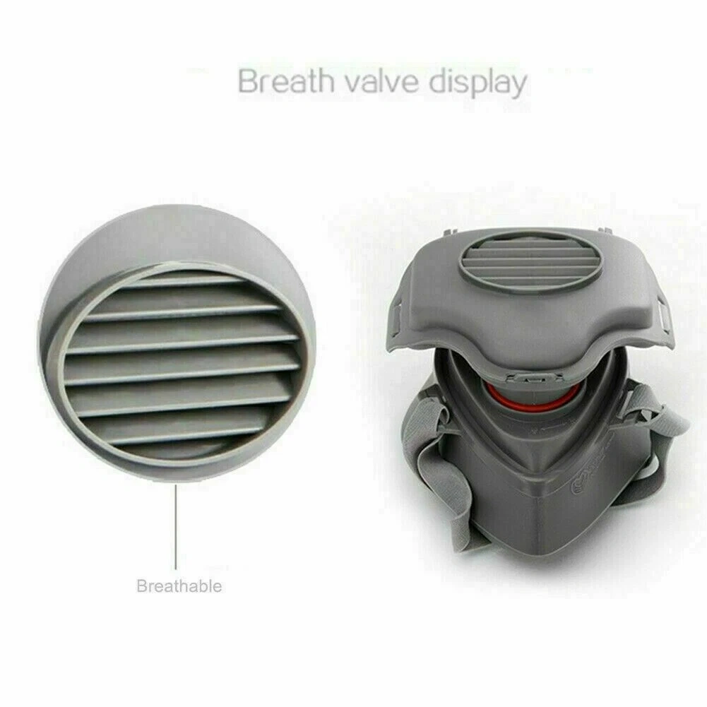 2 Pack Reusable Half Face Cover Respirator Dust Mask for Woodworking Painting Welding view 5