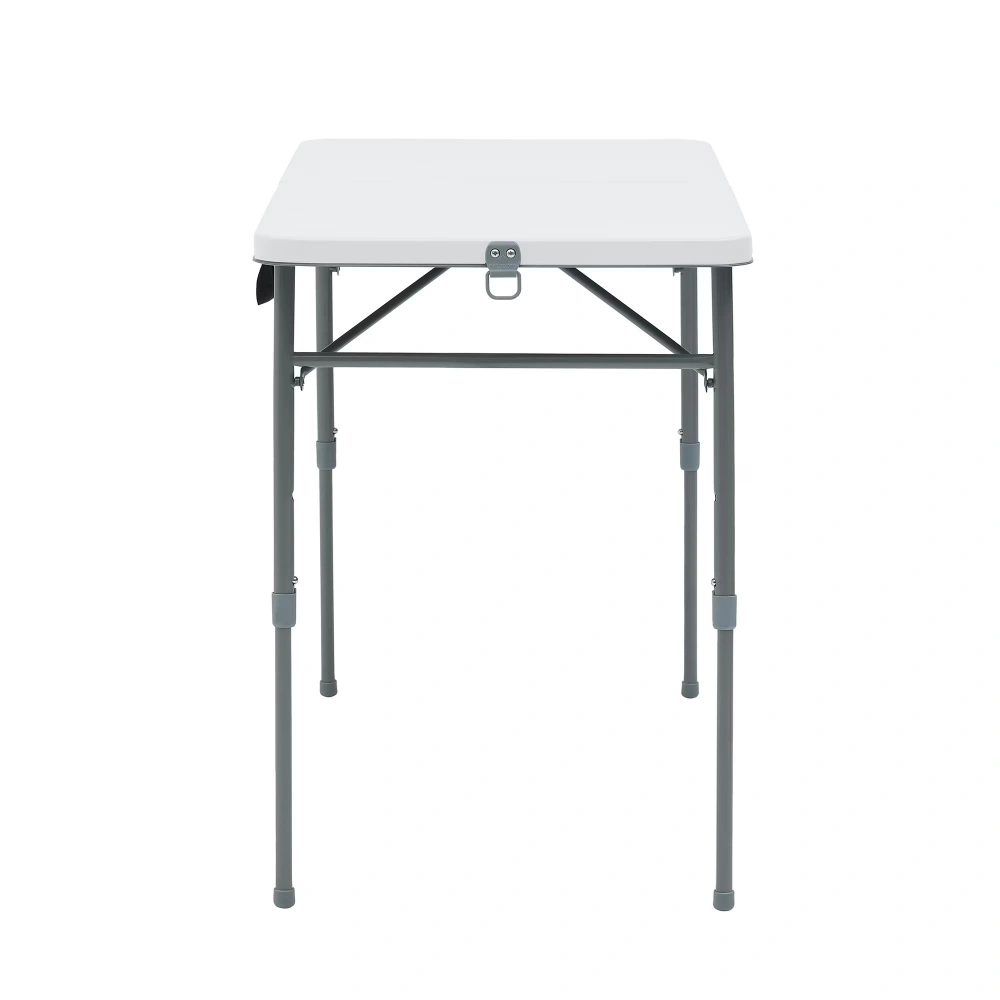 40"L x 20"W Plastic Adjustable Height Fold-in-Half Folding Table, White (Shipment from Walmart) view 2