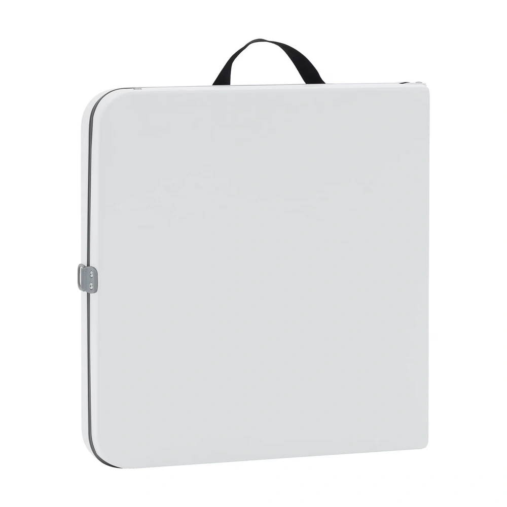 40"L x 20"W Plastic Adjustable Height Fold-in-Half Folding Table, White (Shipment from Walmart) view 4