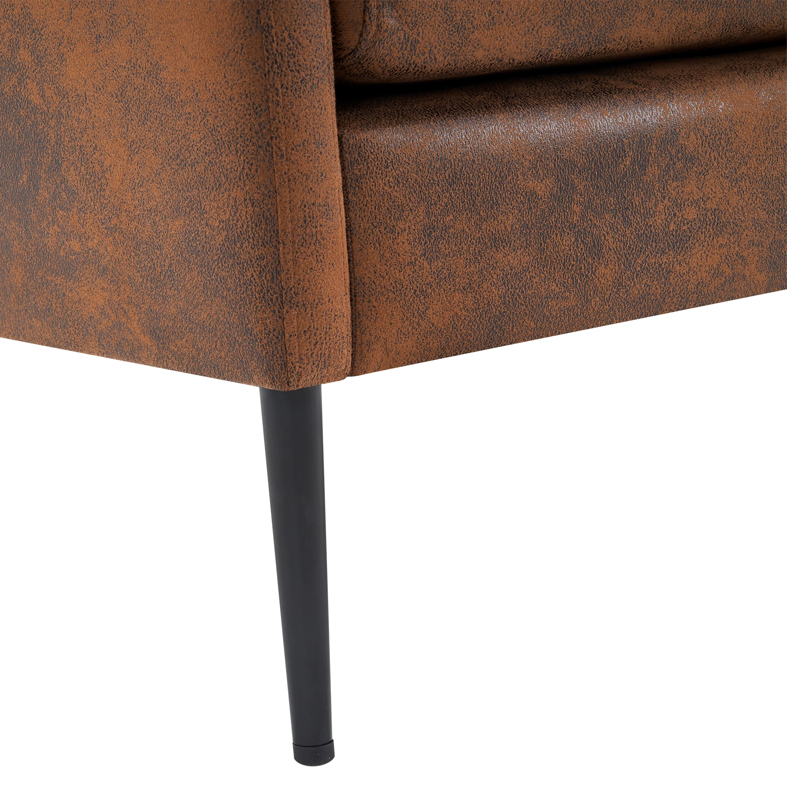 97*71*74cm 1.5 Seats Hot Stamping Cloth Surrounding Chair With Pillow Indoor Circle Chair Dark Brown view 15