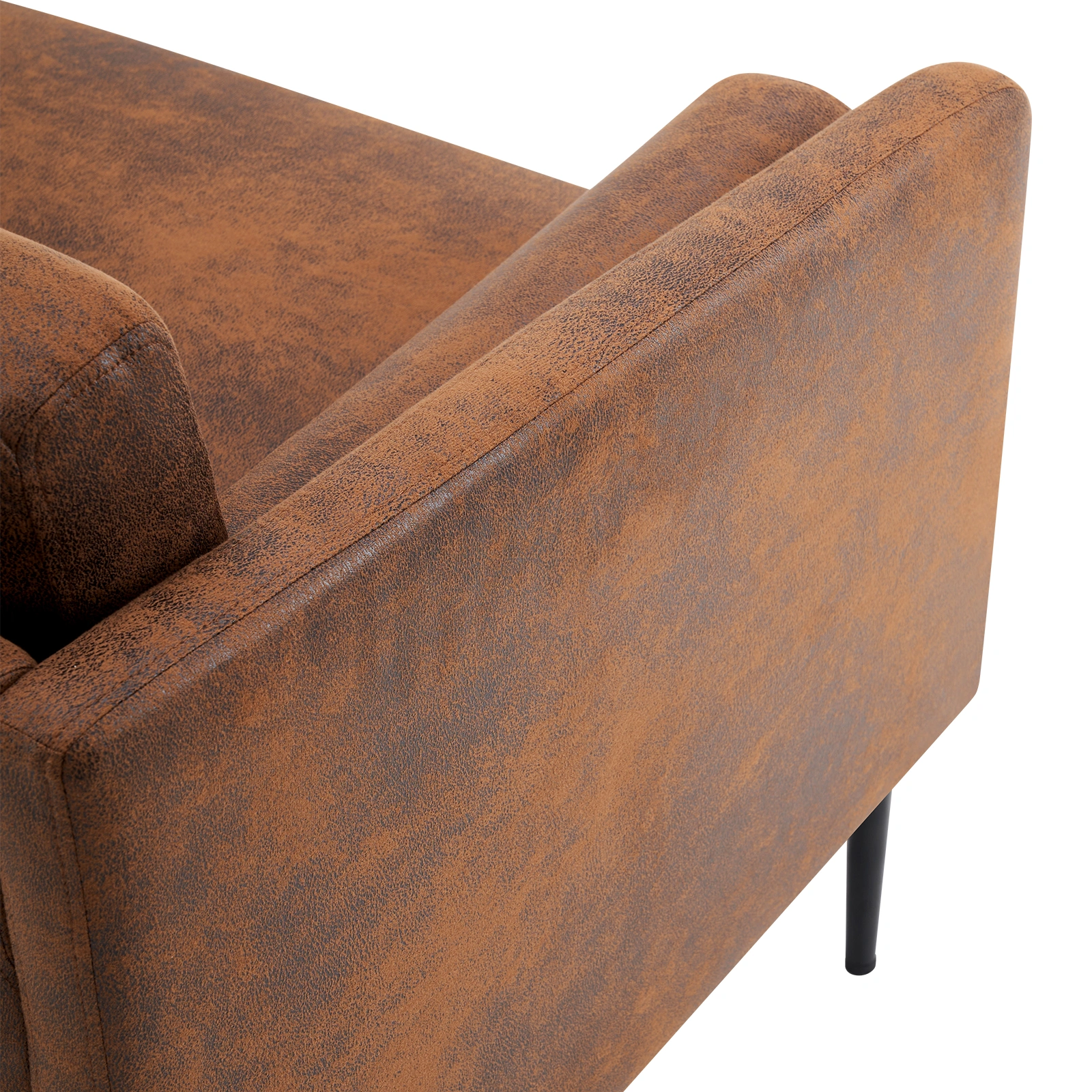 97*71*74cm 1.5 Seats Hot Stamping Cloth Surrounding Chair With Pillow Indoor Circle Chair Dark Brown view 19