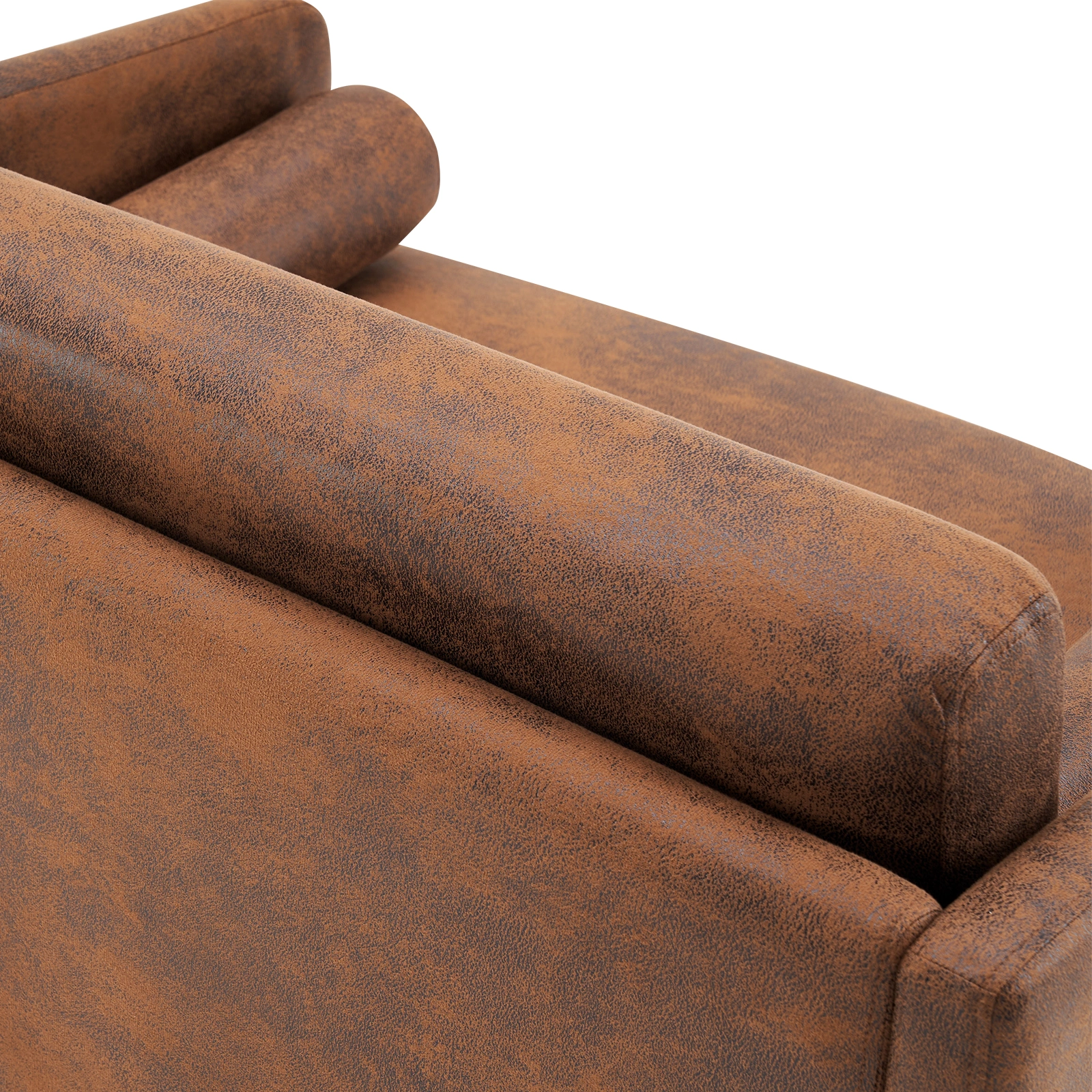 97*71*74cm 1.5 Seats Hot Stamping Cloth Surrounding Chair With Pillow Indoor Circle Chair Dark Brown view 22