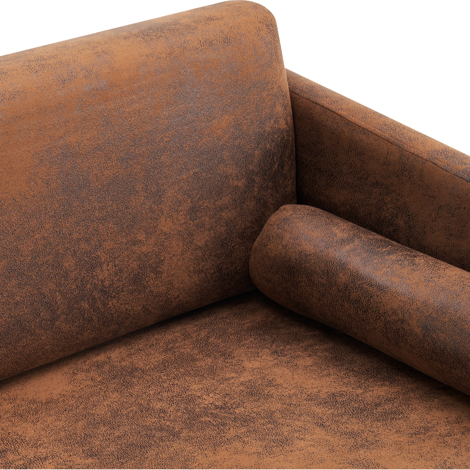 97*71*74cm 1.5 Seats Hot Stamping Cloth Surrounding Chair With Pillow Indoor Circle Chair Dark Brown view 23