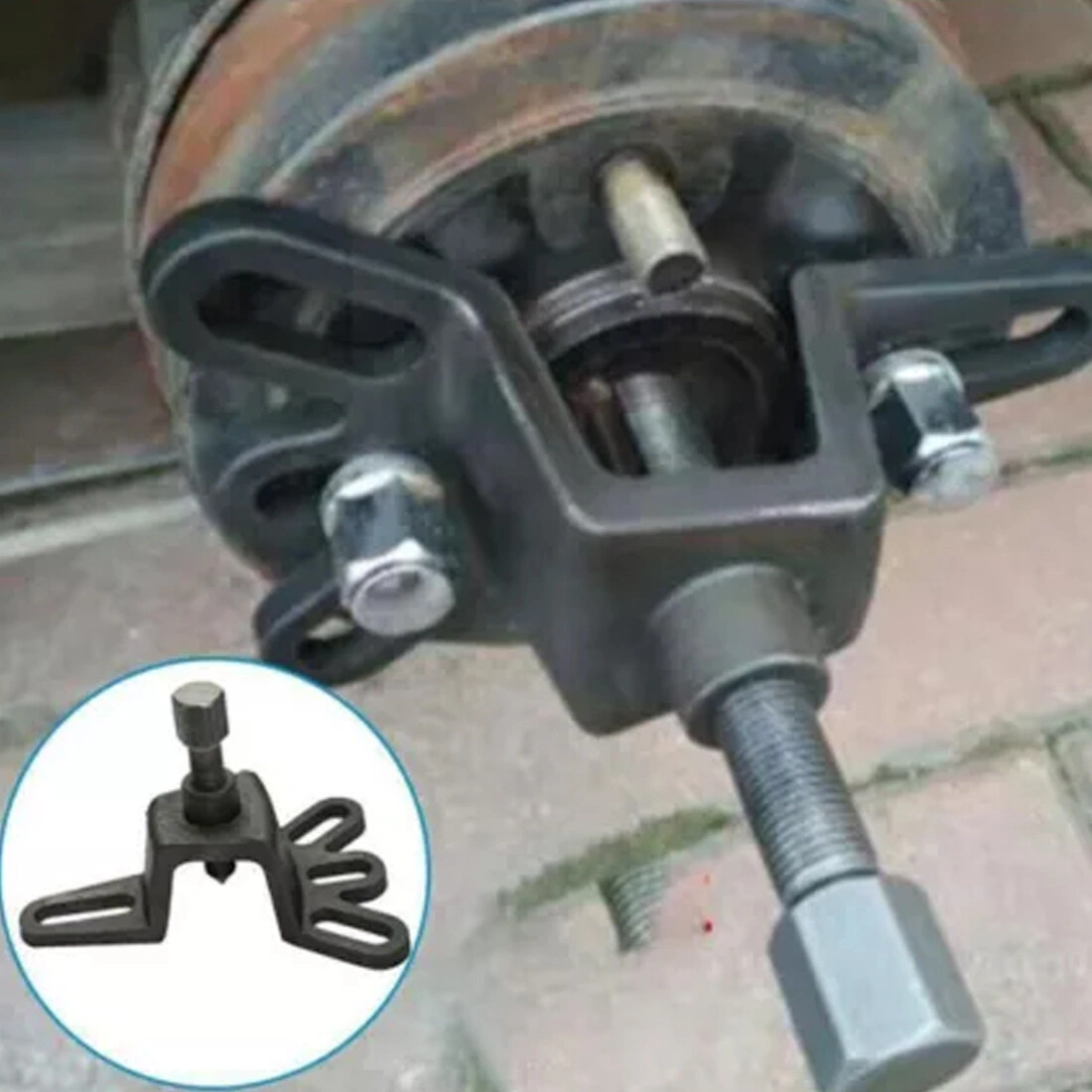 Wheel Hub Puller Vehicle Brake Drum Bearing Extractor Tool - 3 Jaw Gear Type Hub Remover