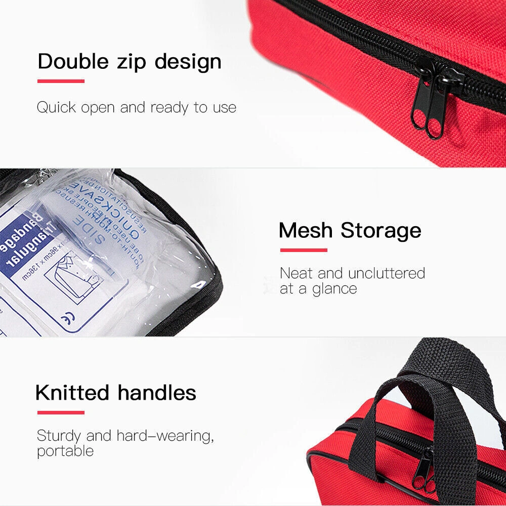 391 Piece First Aid Kit, Medical Emergency Bag for Home Car Travel Work, 1st Aid Supplies with Carry Case view 4