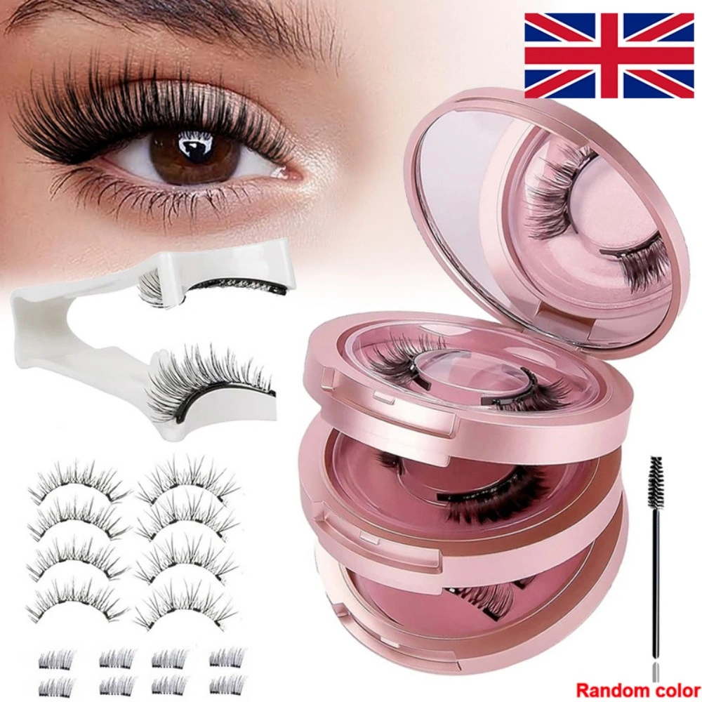 Magnetic Eyelashes 8 Pairs Kit with Applicator - Natural Look False Lashes for Eyes