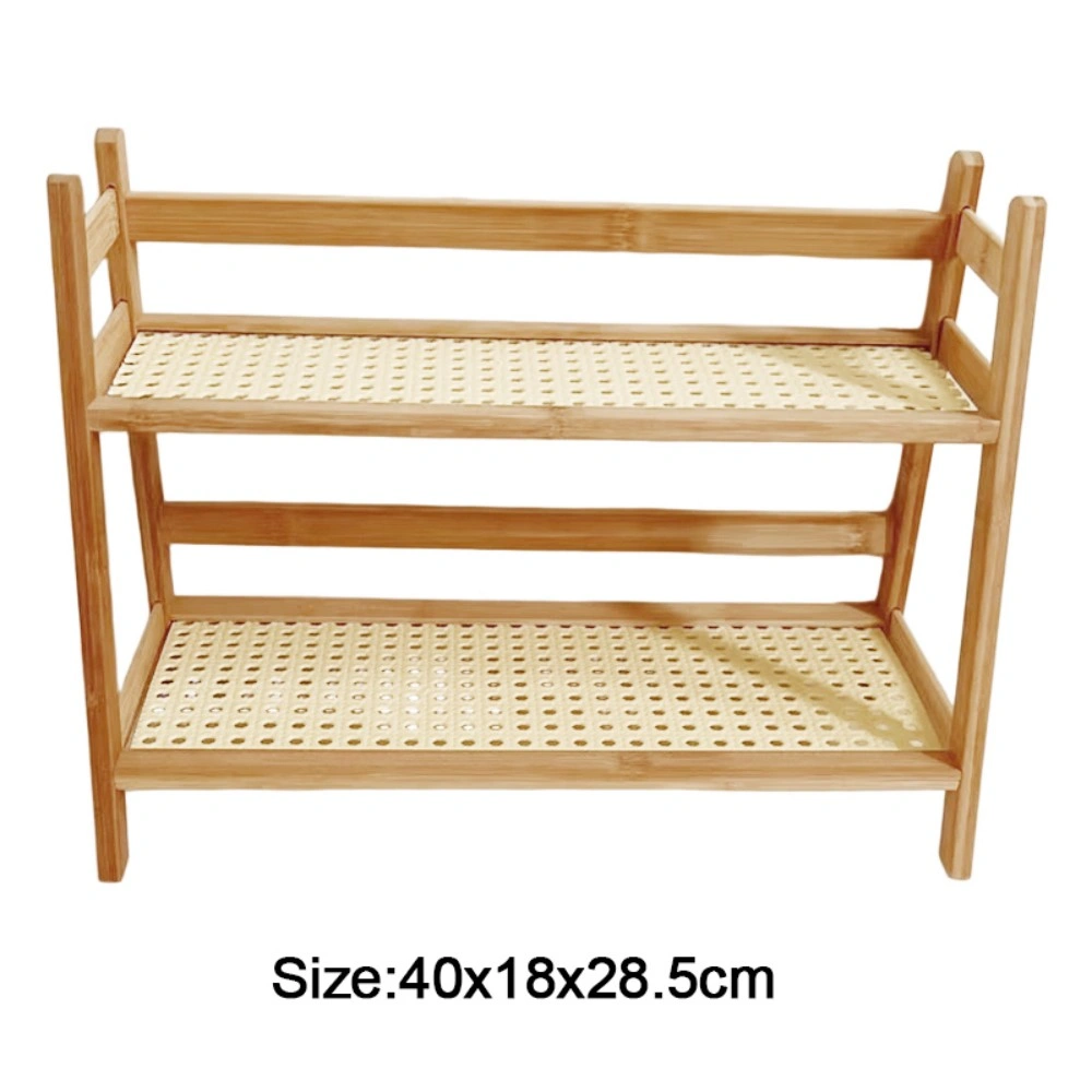 2-Tier Kitchen Countertop Organizer - Wooden Multipurpose Storage Shelf Rack Organizer (Small) view 5