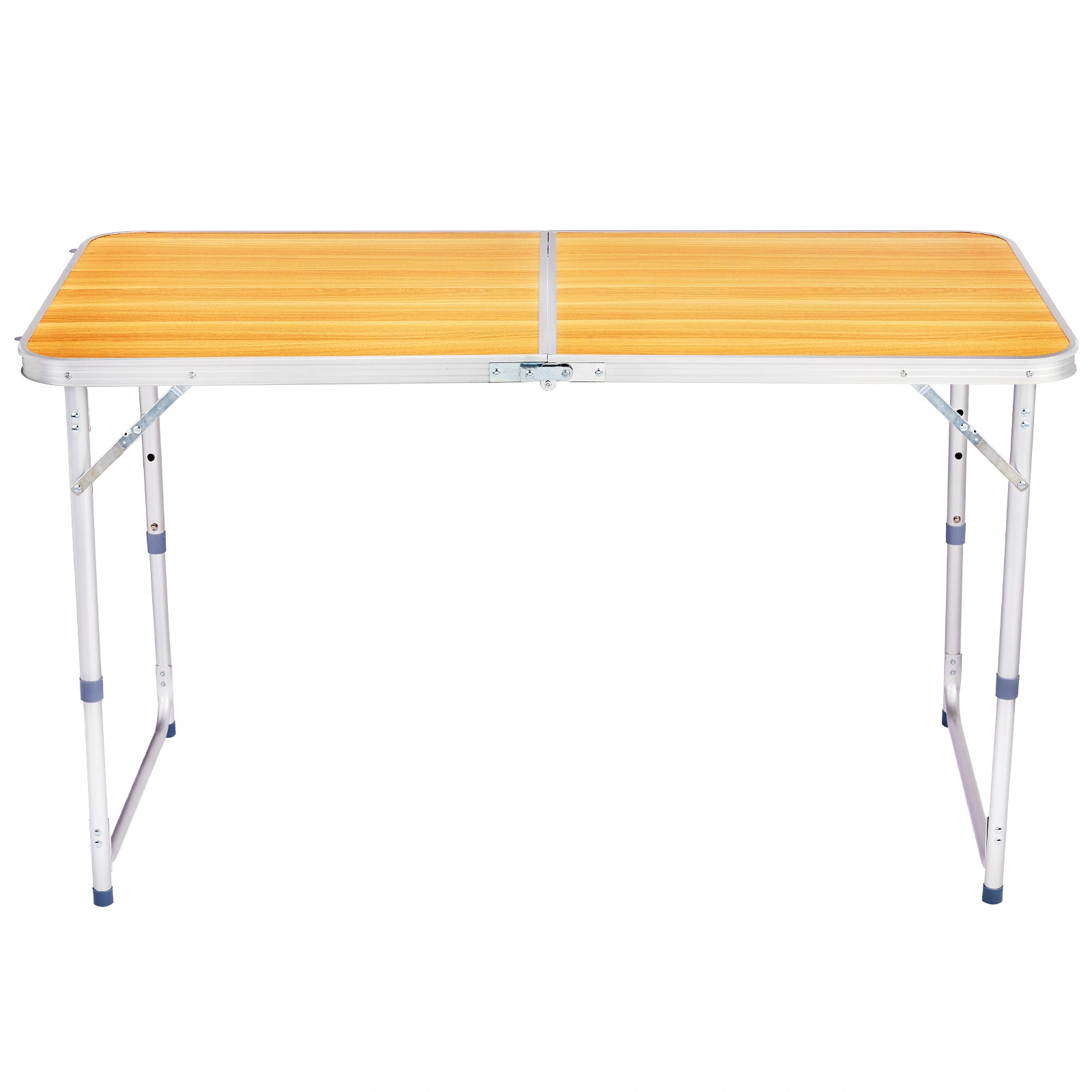 4Ft Portable Multipurpose Folding Table wood grain color view 2