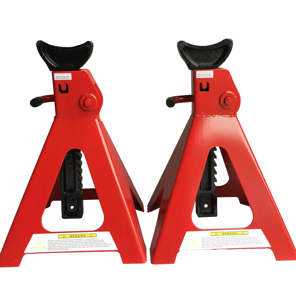 1 Pair of 6 Ton Jack Stands Red view 2