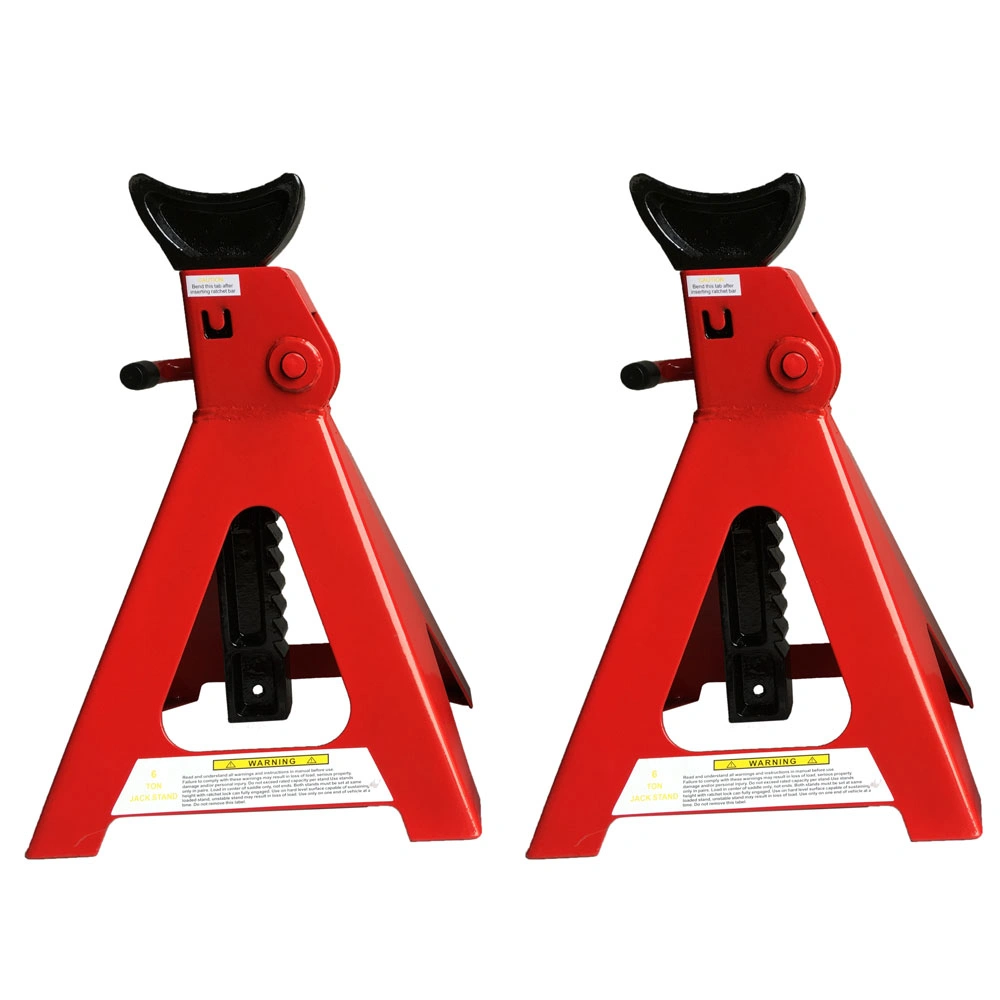 1 Pair of 6 Ton Jack Stands Red view 3