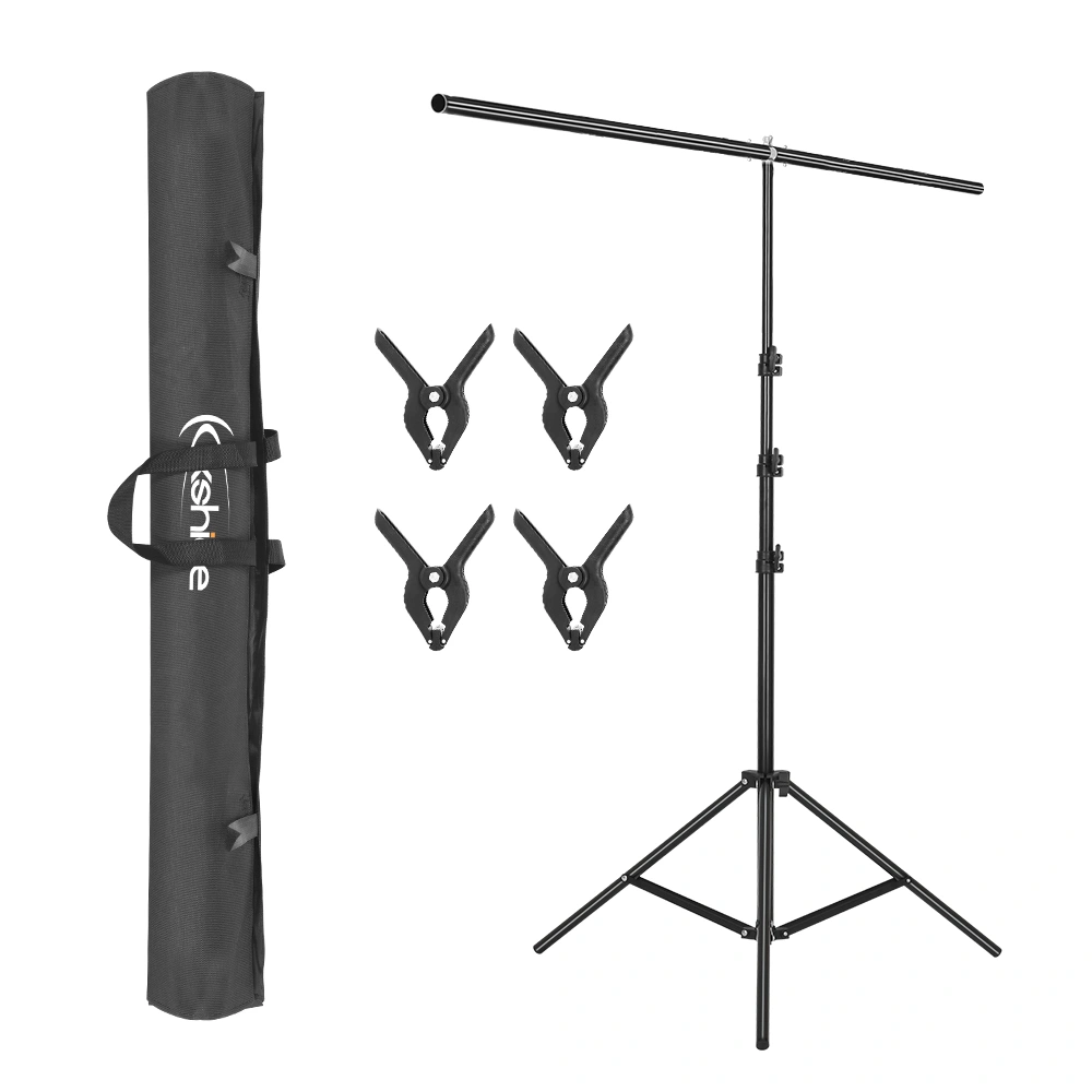 Improved Photography Background Stand 150cm Cross Bar T-Bracket Iron Black Photo Studio Support