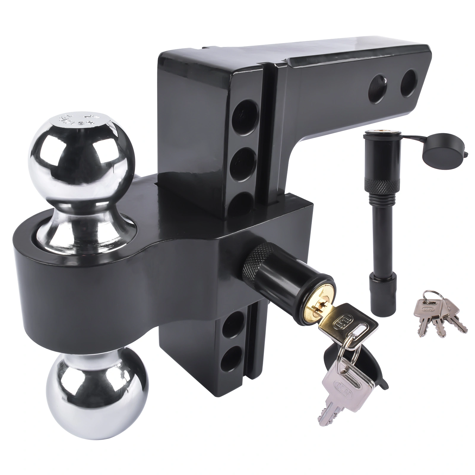 Adjustable 2" Receiver Trailer Hitch, 6-Inch Drop Rise Aluminum Tow Hitch view 3