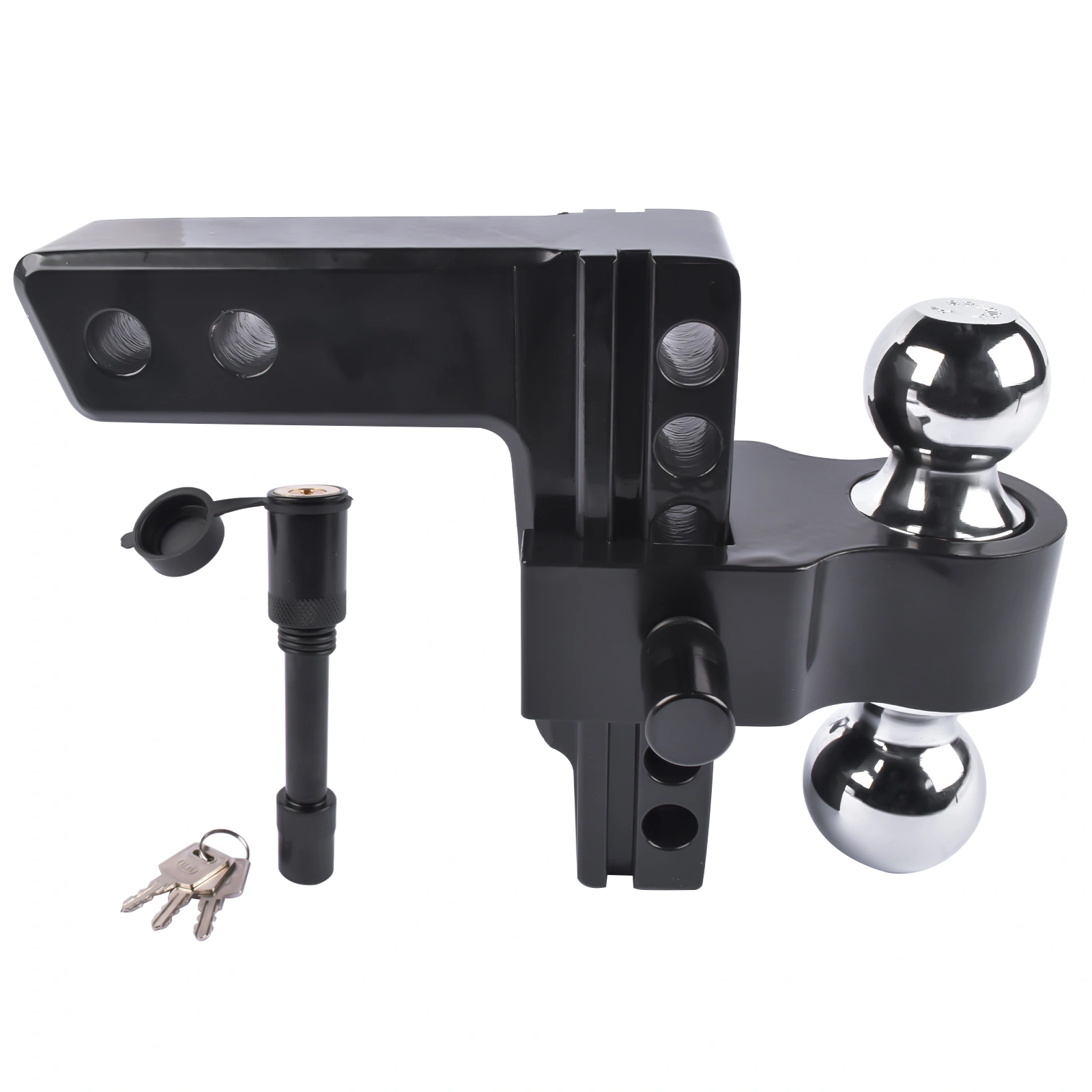 Adjustable 2" Receiver Trailer Hitch, 6-Inch Drop Rise Aluminum Tow Hitch view 4