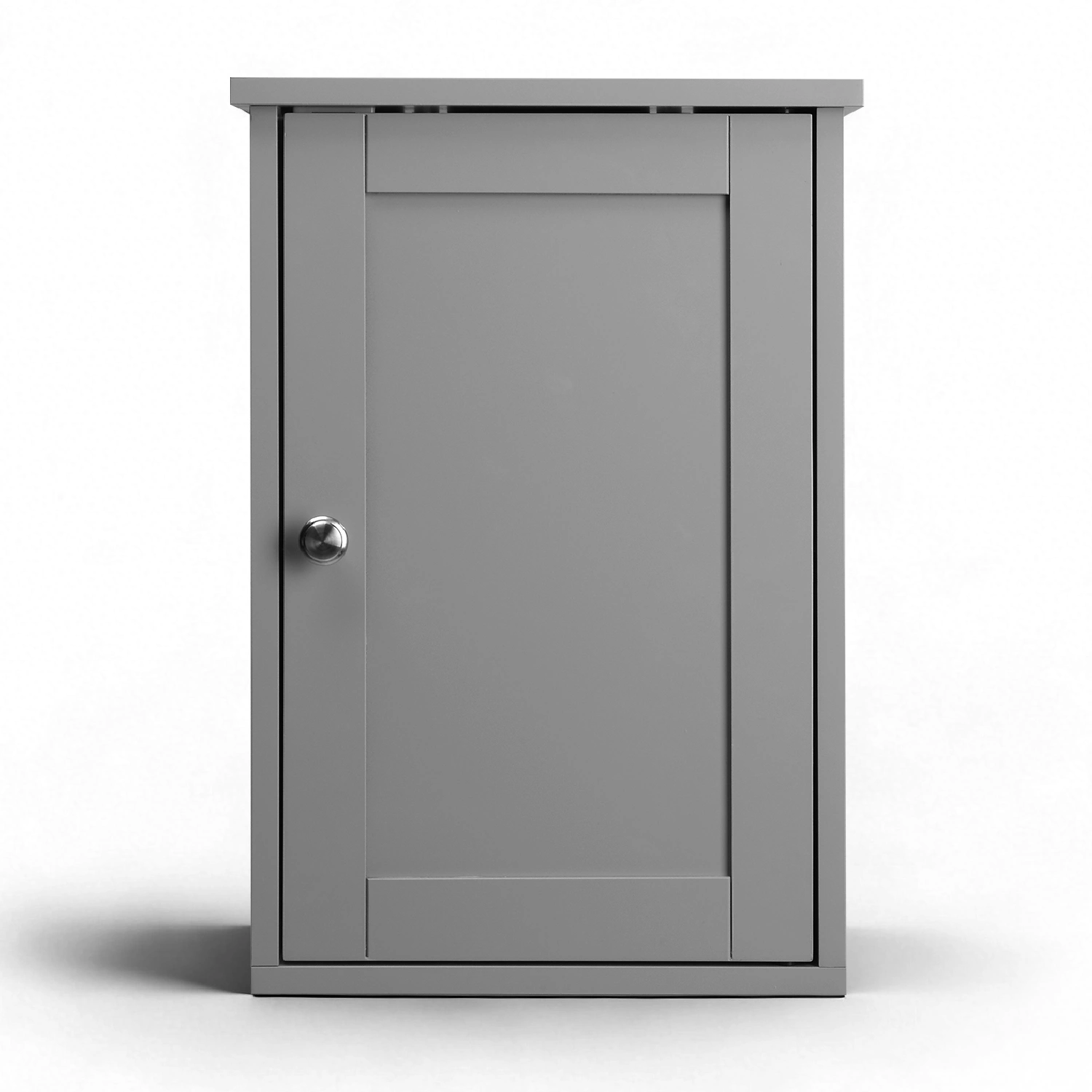 Gray P2 MDF painted finish, 34.6*20*50cm, single door with one shelf, bathroom vanity view 10
