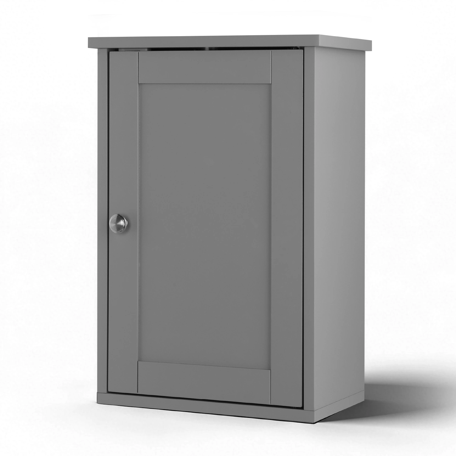 Gray P2 MDF painted finish, 34.6*20*50cm, single door with one shelf, bathroom vanity view 11