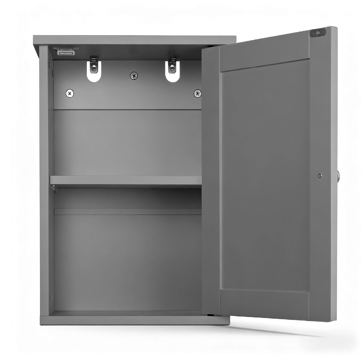 Gray P2 MDF painted finish, 34.6*20*50cm, single door with one shelf, bathroom vanity view 13