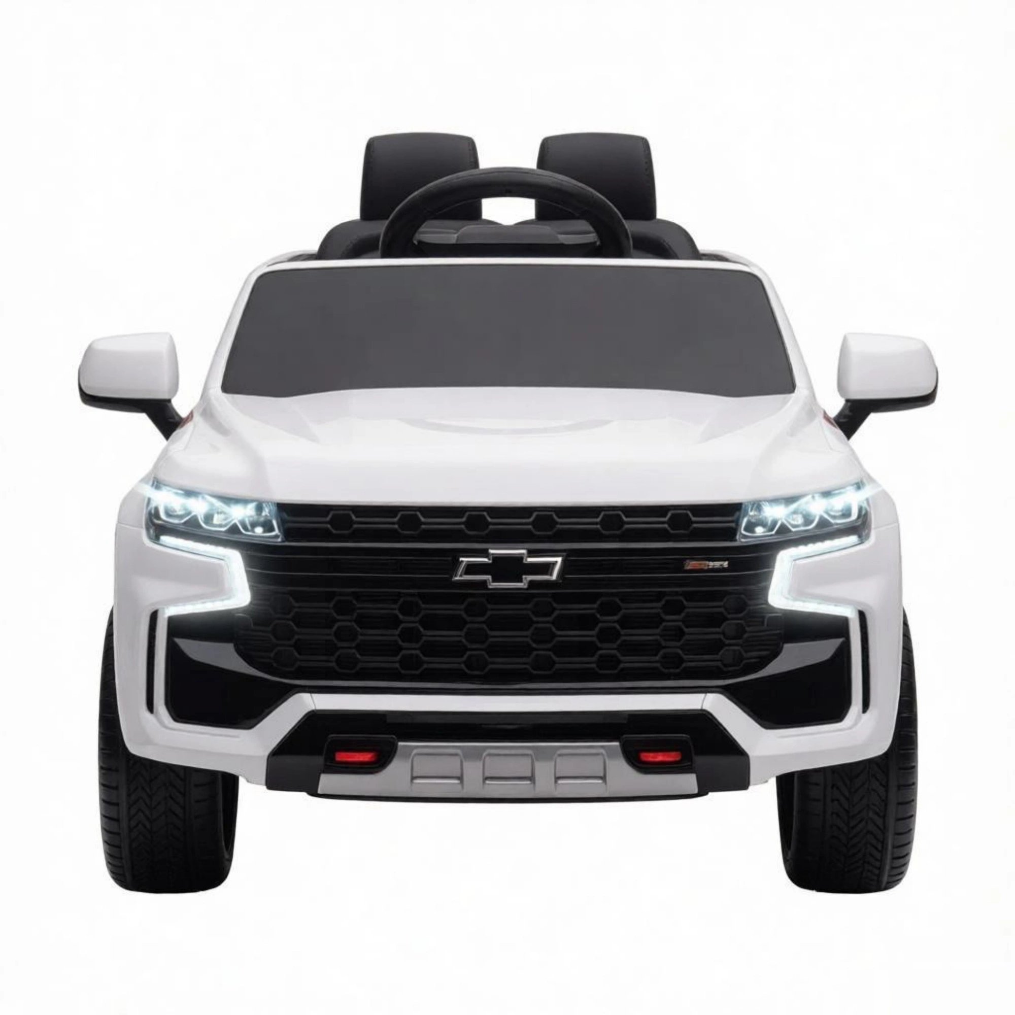 White 12V Electric Ride On Car for Kids with Remote Control Rechargeable Battery Powered Toy view 2