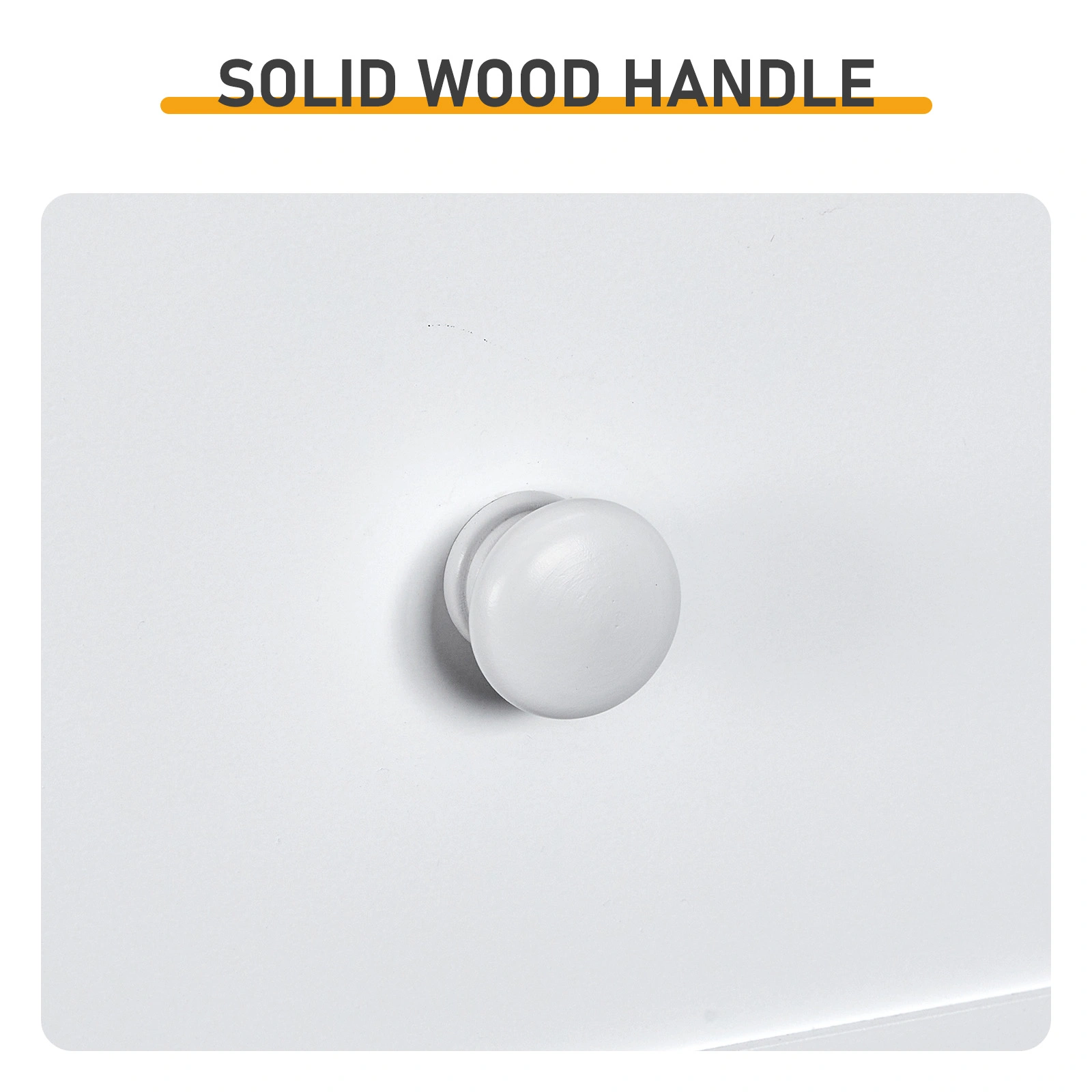 5-Drawer Cabinet with Solid Wood Veneer and Paint P2 MDF + P2 Particleboard Storage Cabinet 31.3*15.55*47.24in White view 7